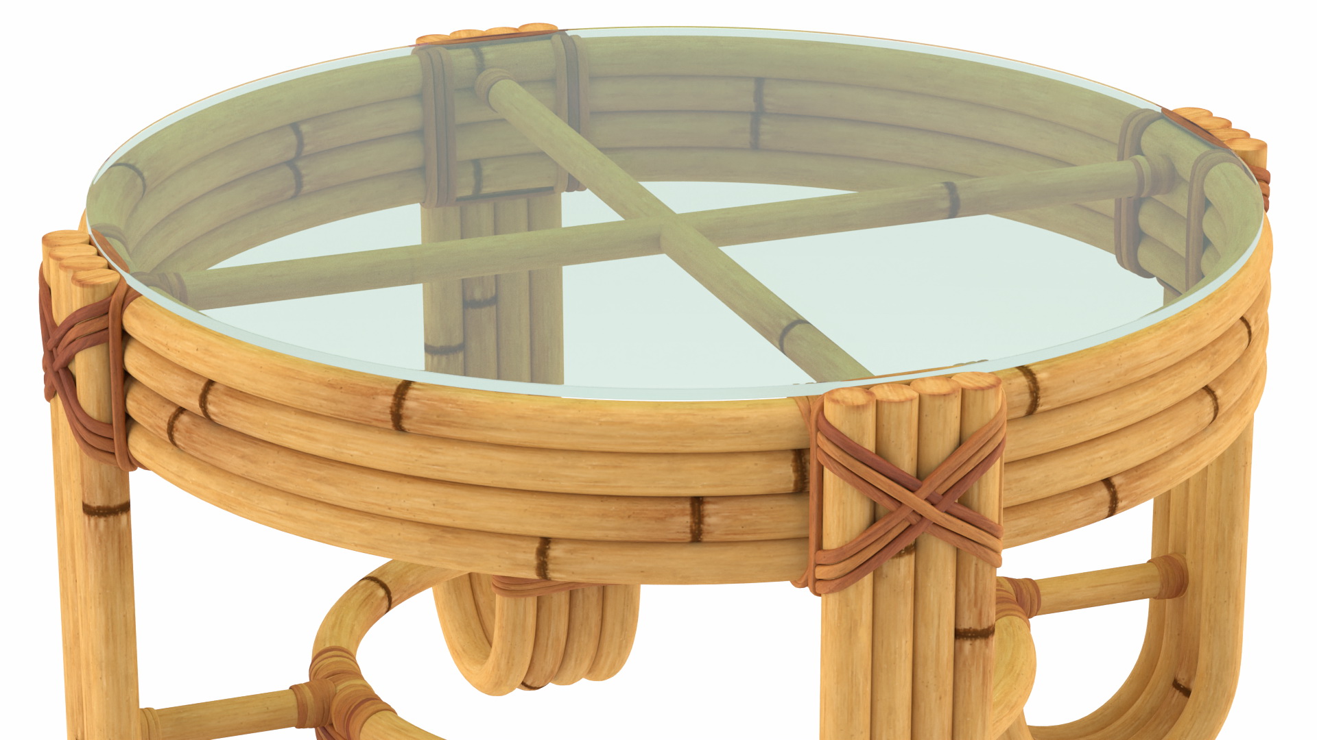 3D Vintage Bamboo Furniture Set model
