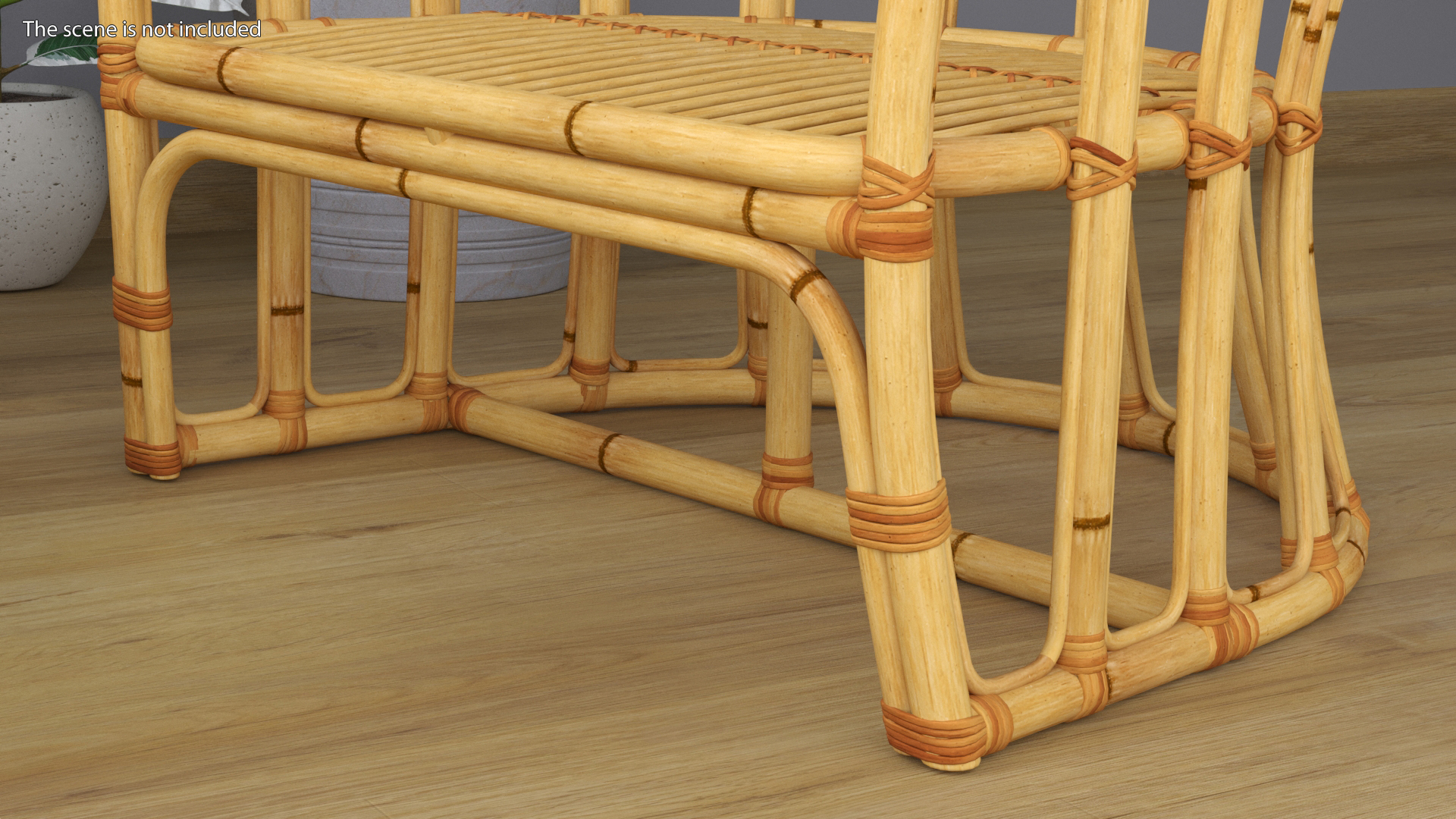 3D Vintage Bamboo Furniture Set model