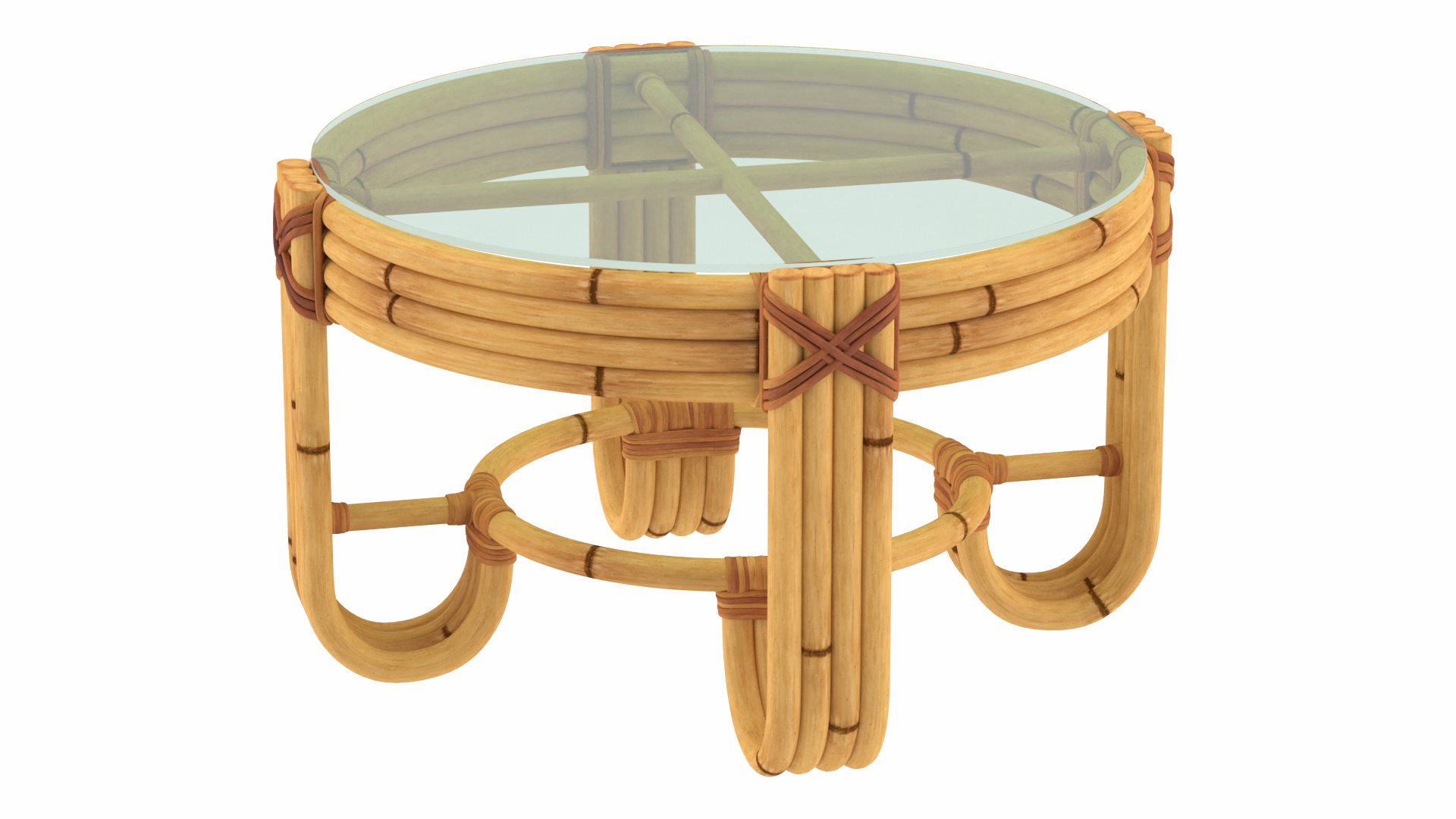 3D Vintage Bamboo Furniture Set model