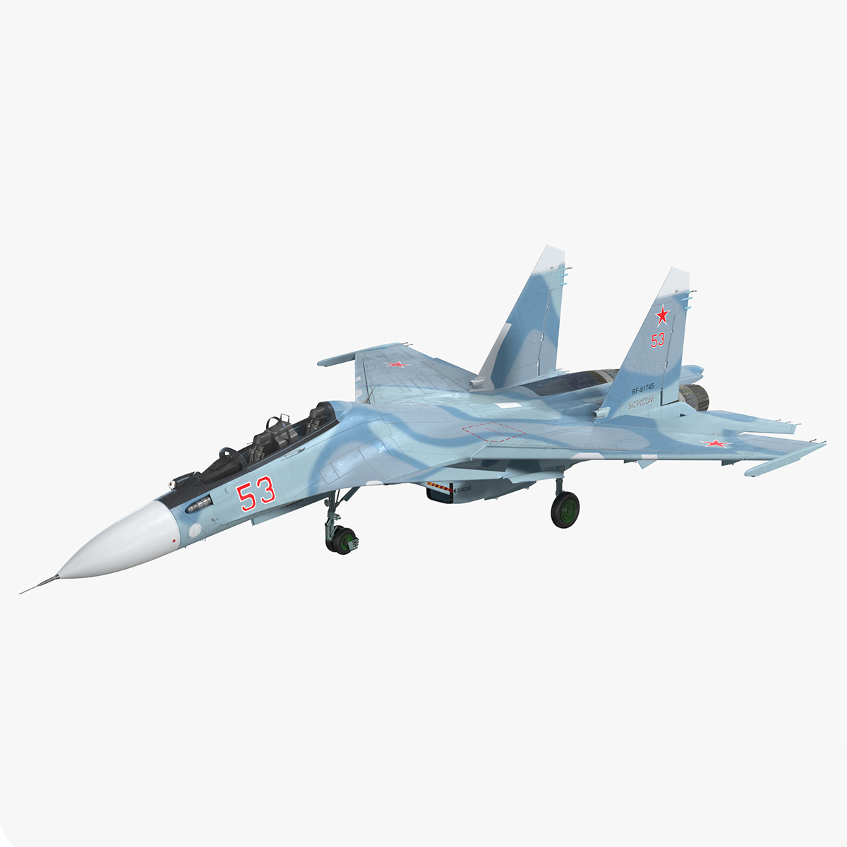 3D Su-30 Rigged for Maya