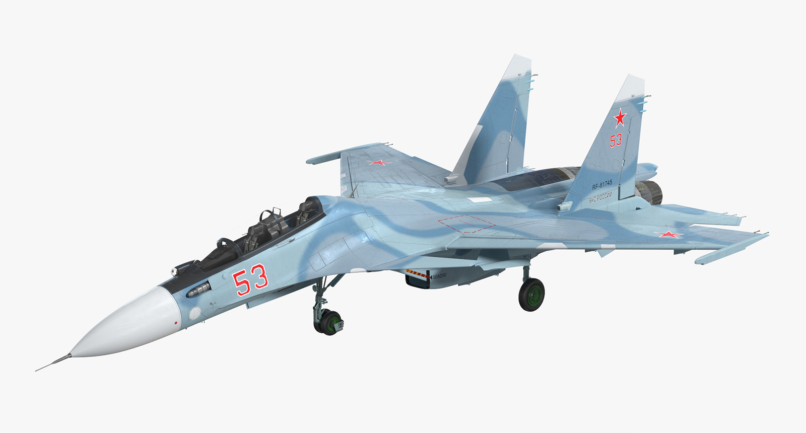 3D Su-30 Rigged for Maya