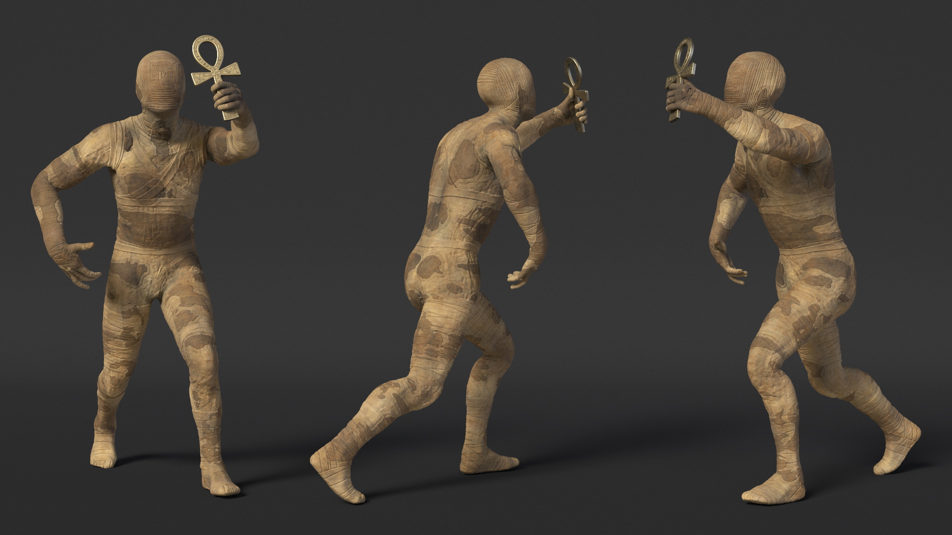 3D model Mummy with Ankh