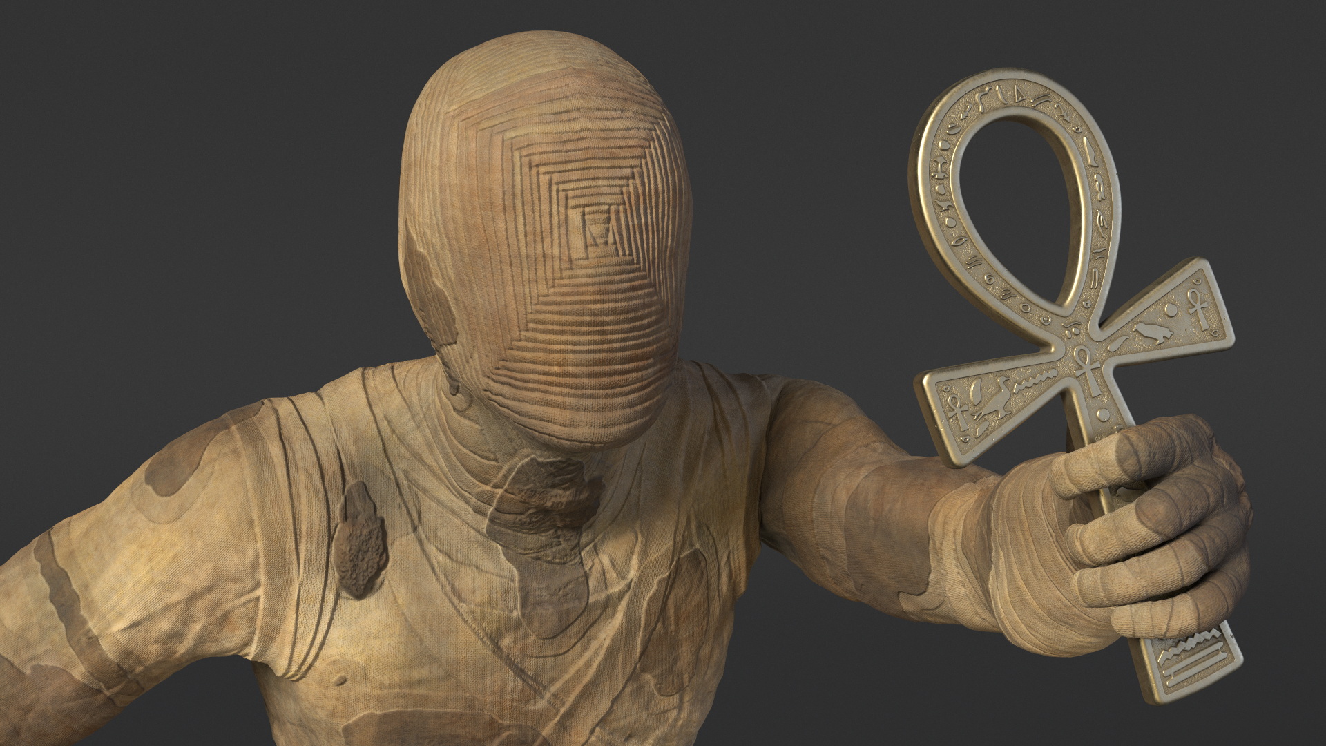 3D model Mummy with Ankh