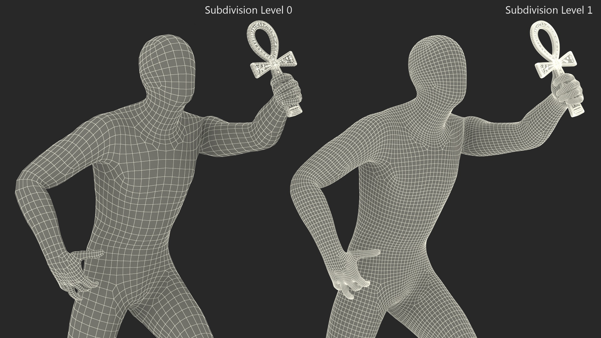3D model Mummy with Ankh