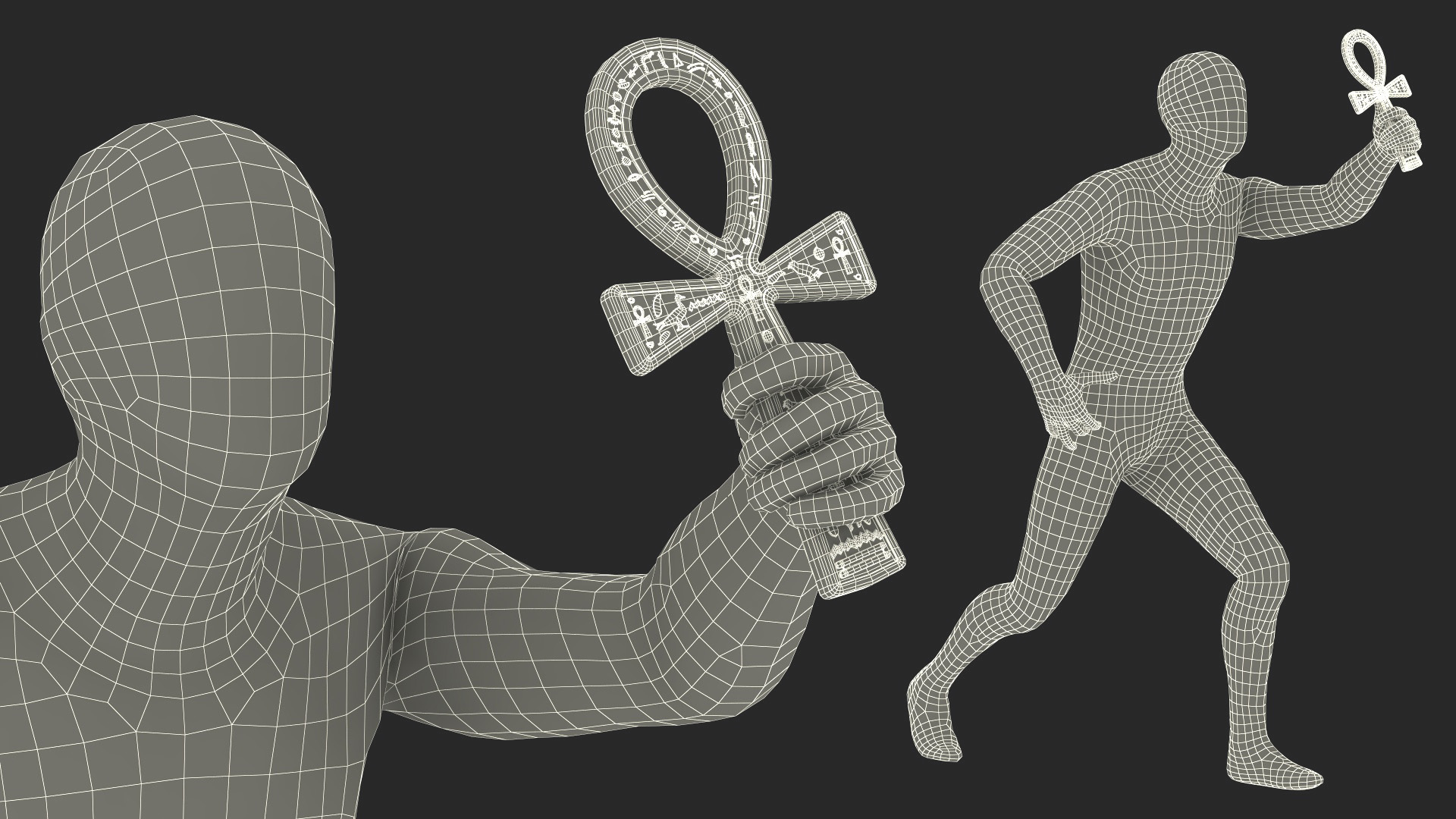 3D model Mummy with Ankh