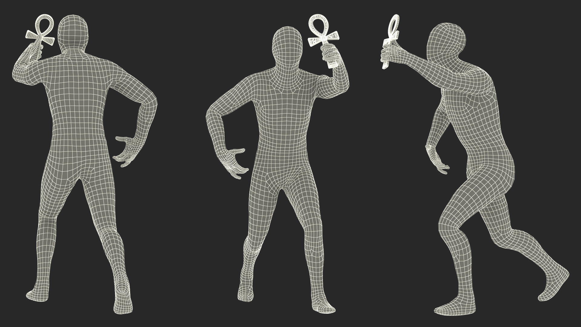 3D model Mummy with Ankh
