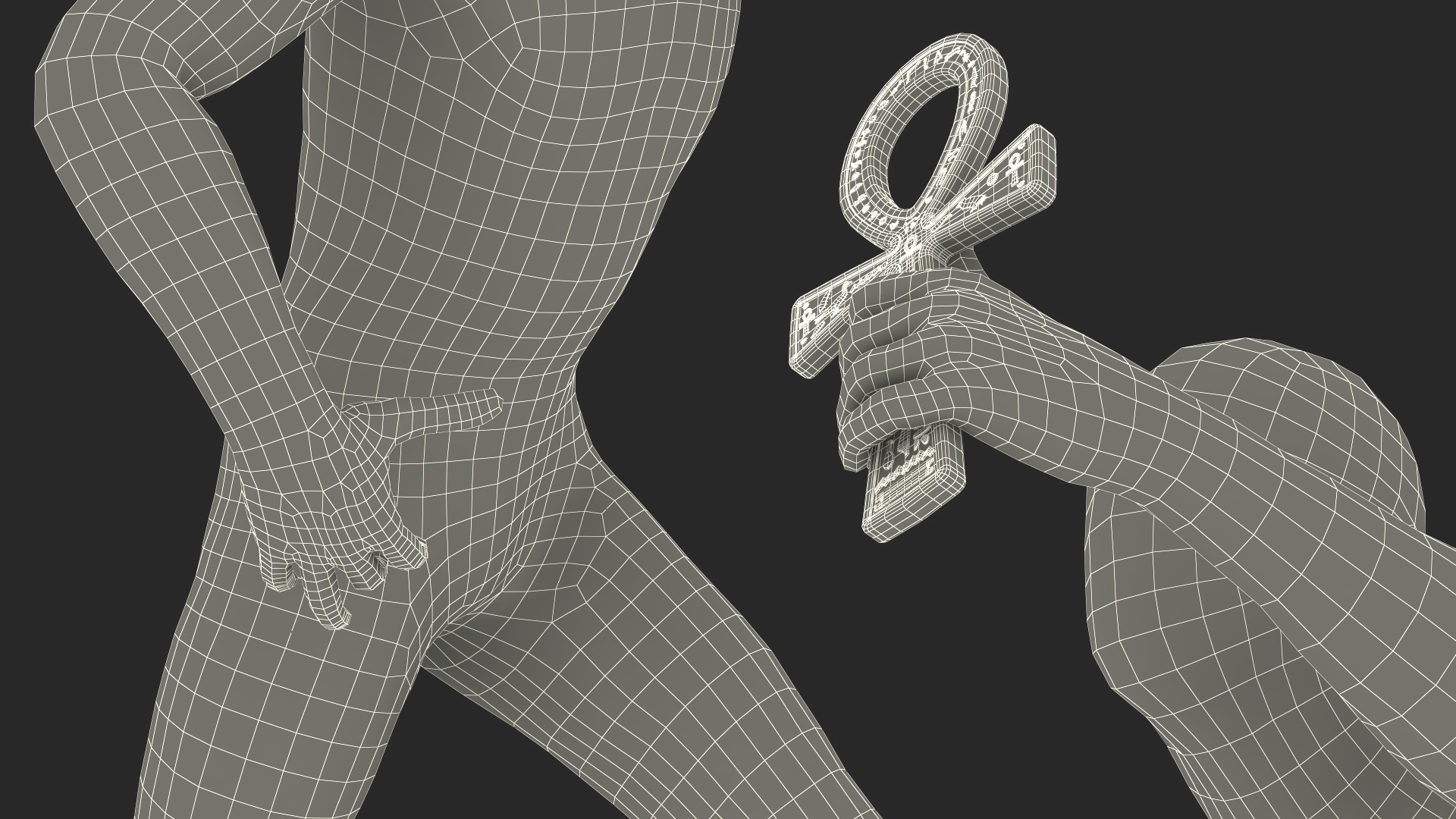 3D model Mummy with Ankh