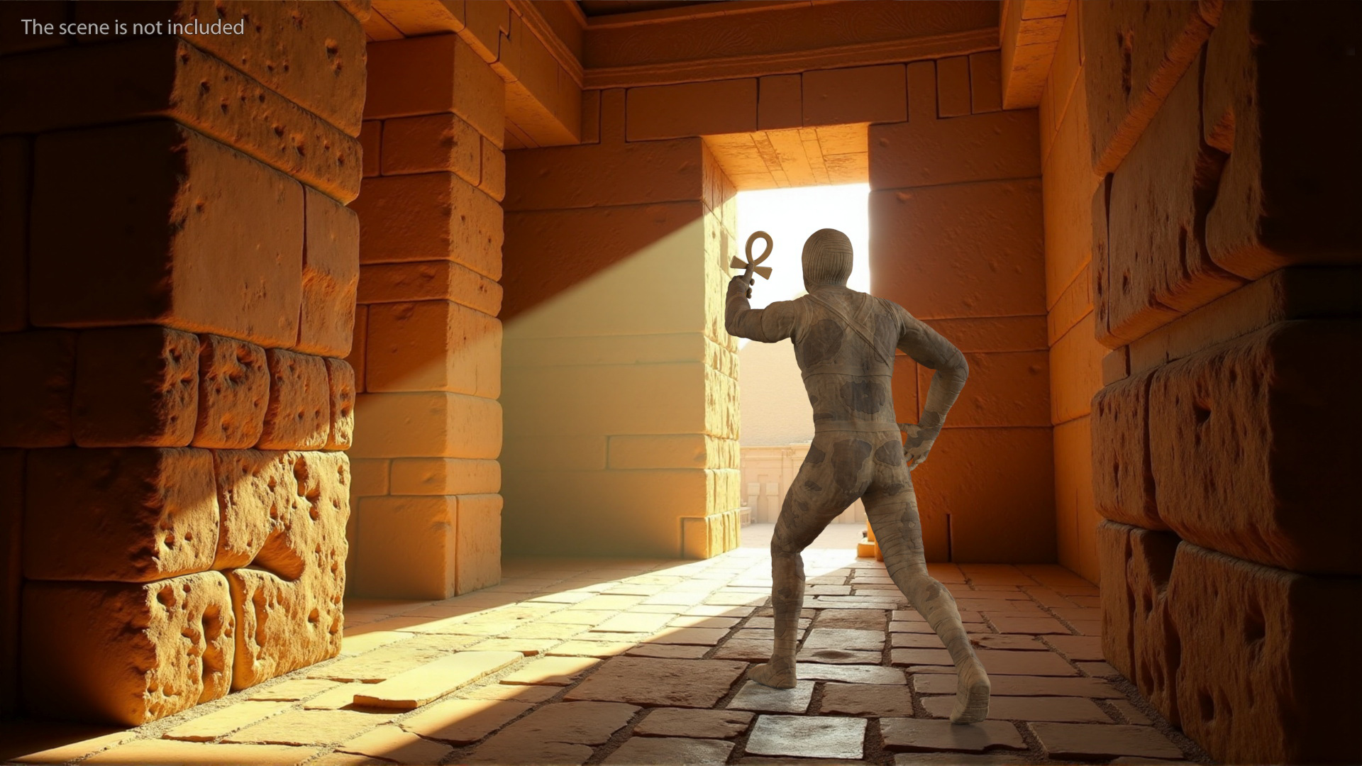 3D model Mummy with Ankh