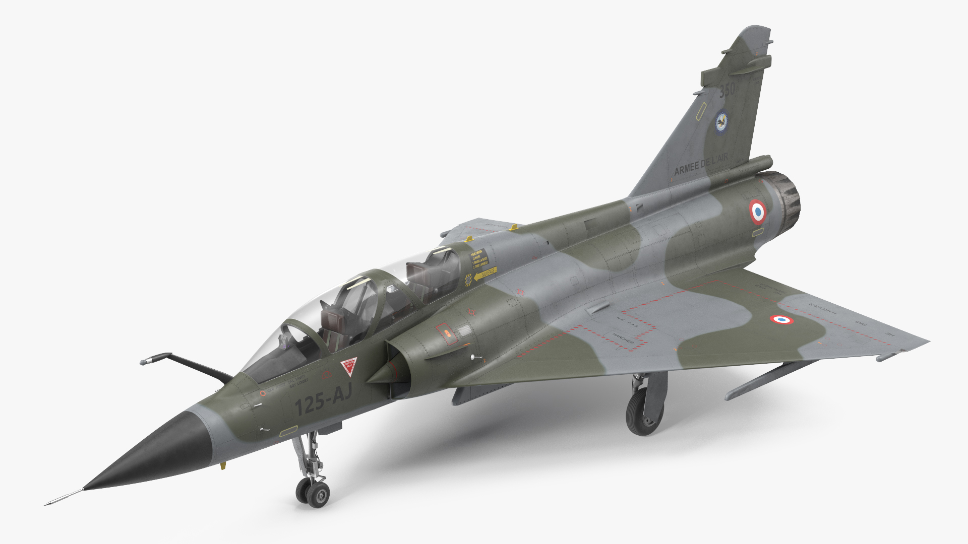 3D Dassault Mirage 2000 Two Seat Fighter Camouflage model