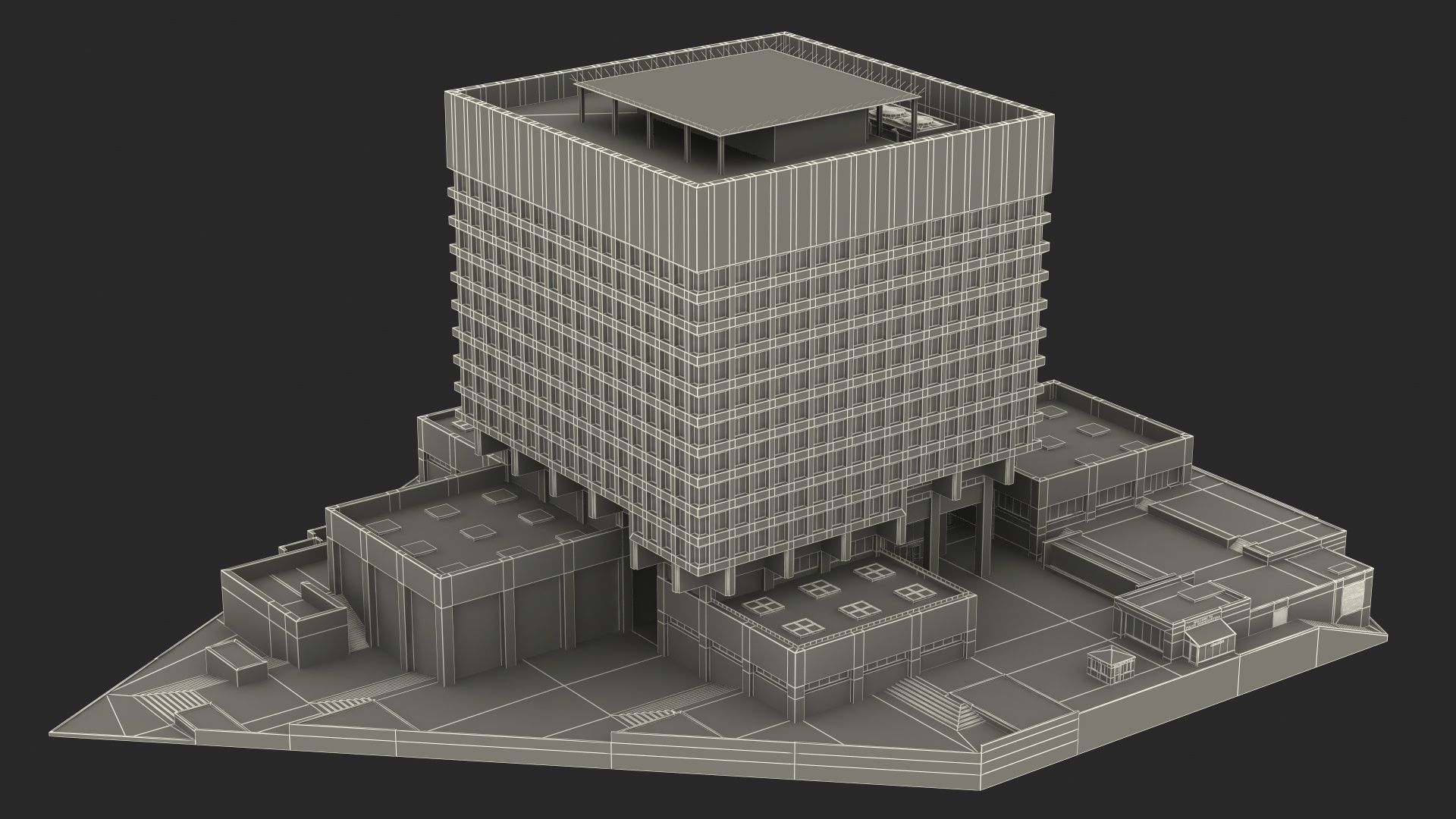 Headquarters of NYPD Building 3D model