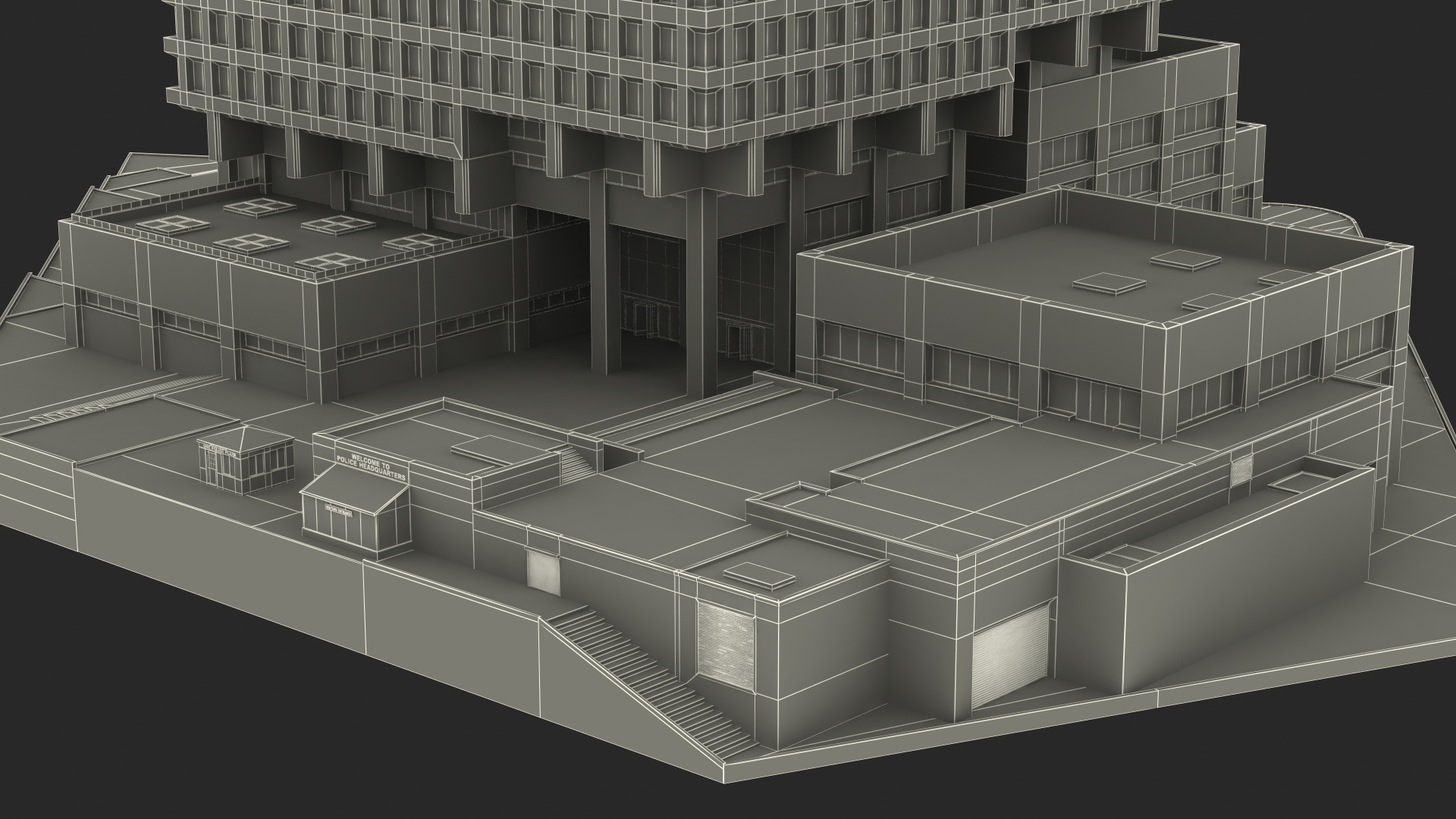 Headquarters of NYPD Building 3D model