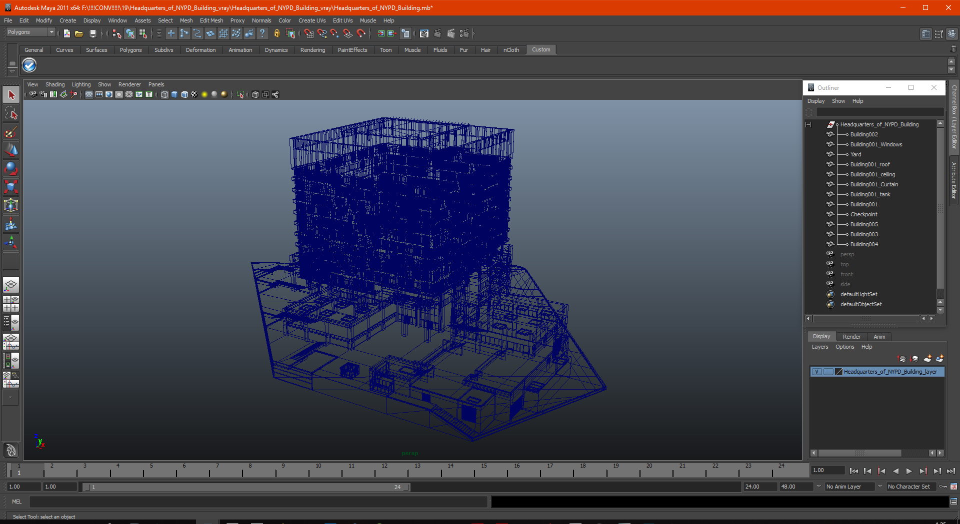 Headquarters of NYPD Building 3D model