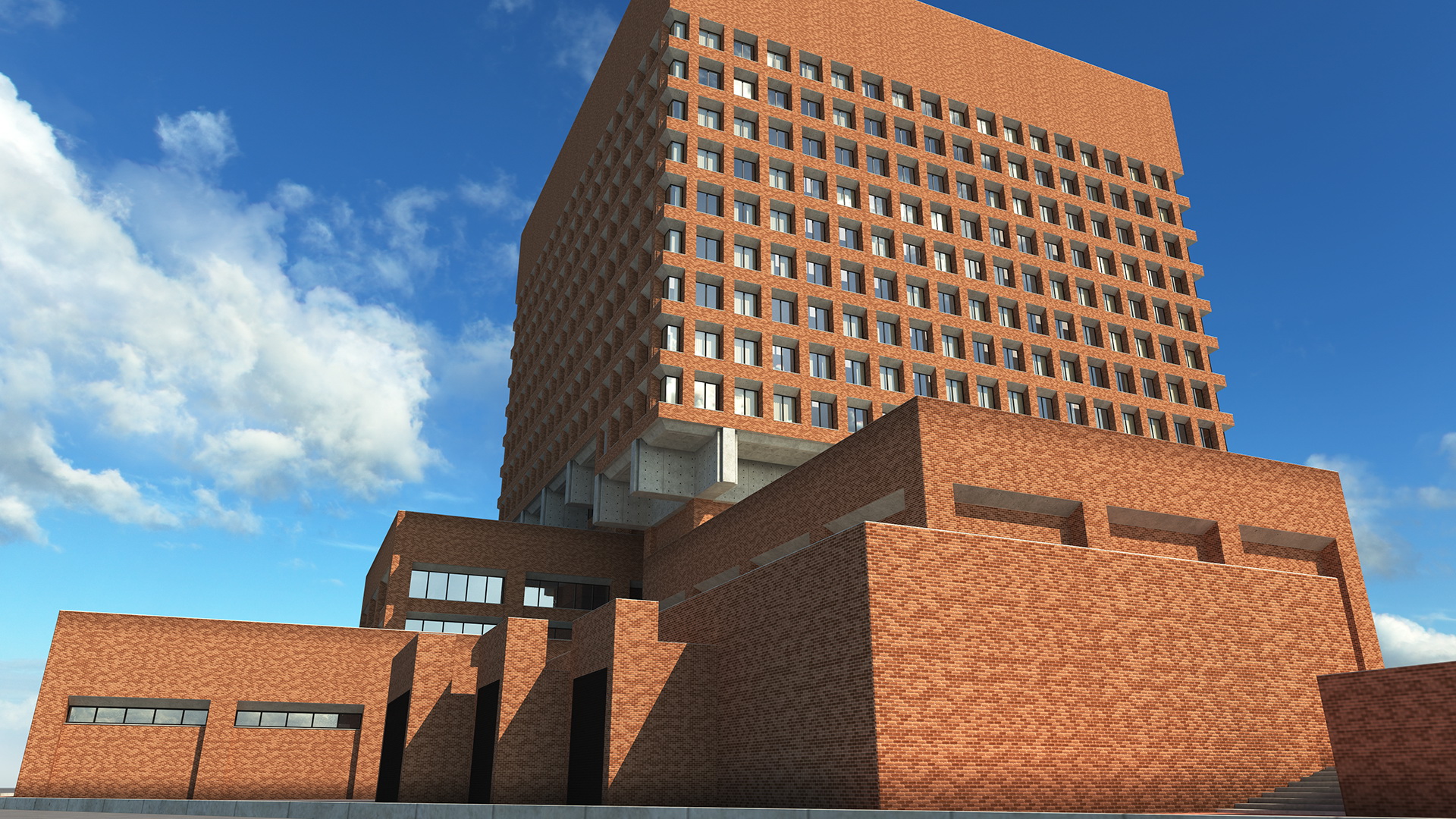 Headquarters of NYPD Building 3D model