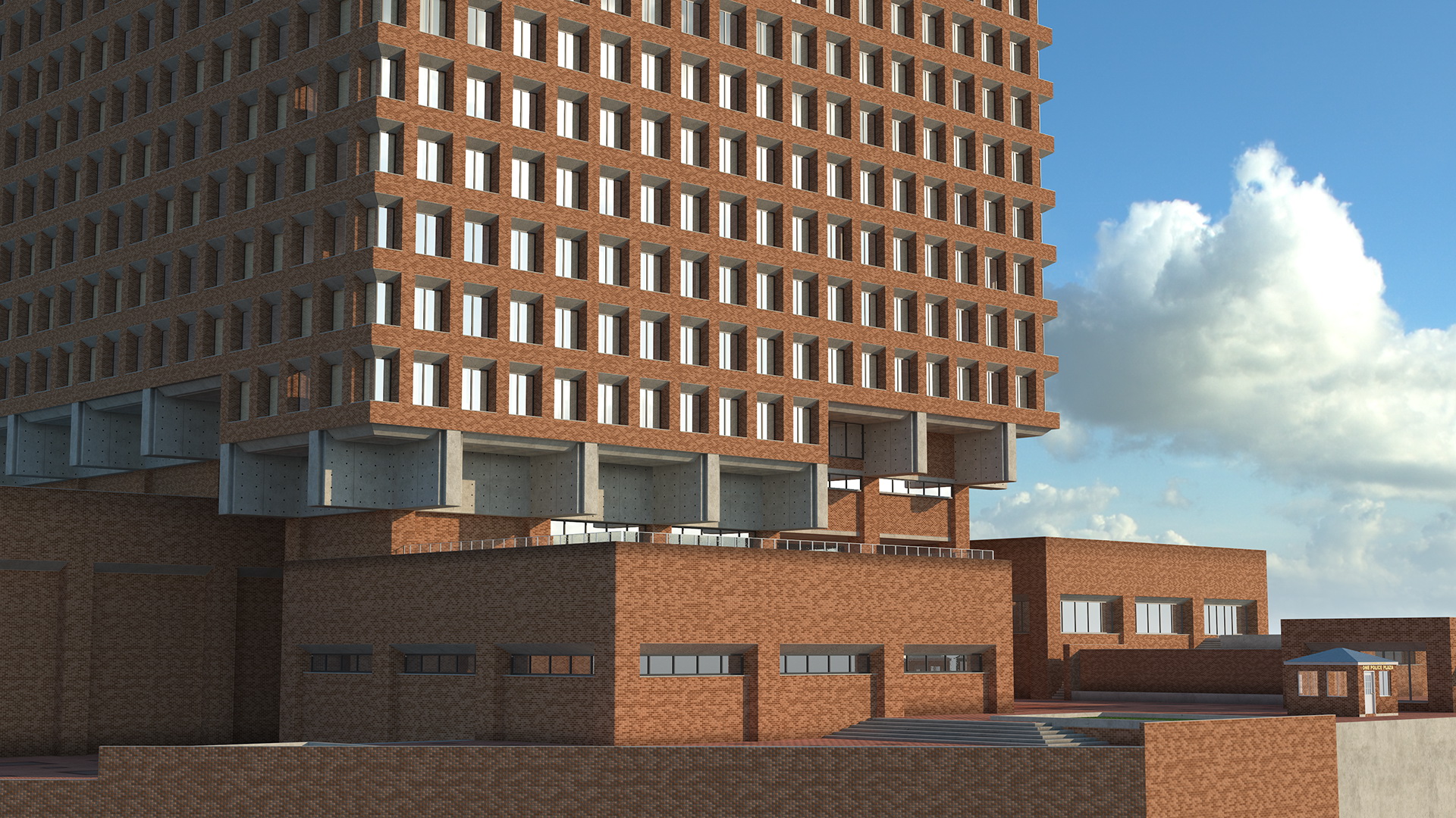 Headquarters of NYPD Building 3D model