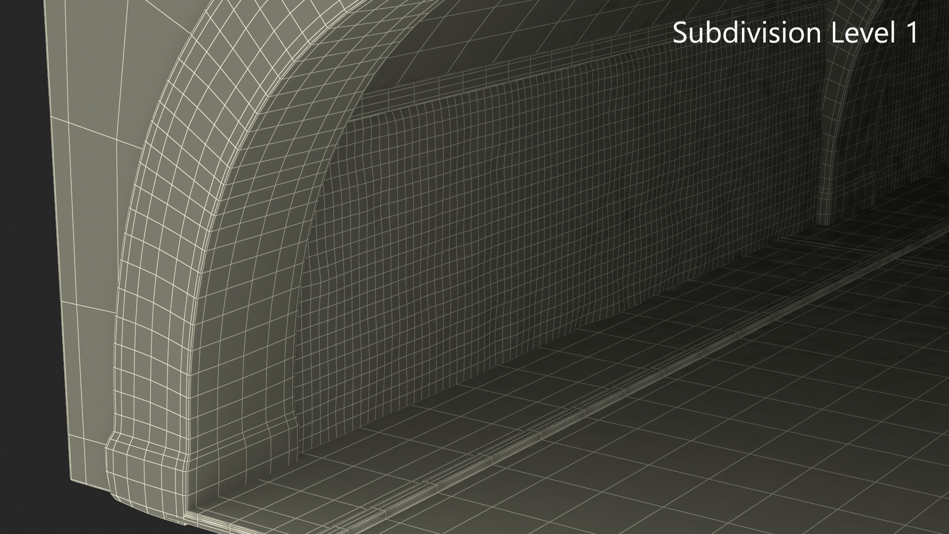 Town Road Stone Tunnel 3D