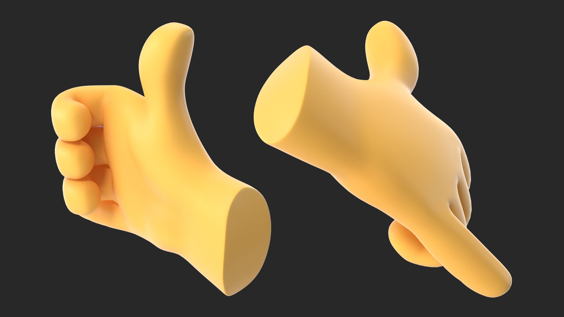 3D Call Me Hand Emoji model