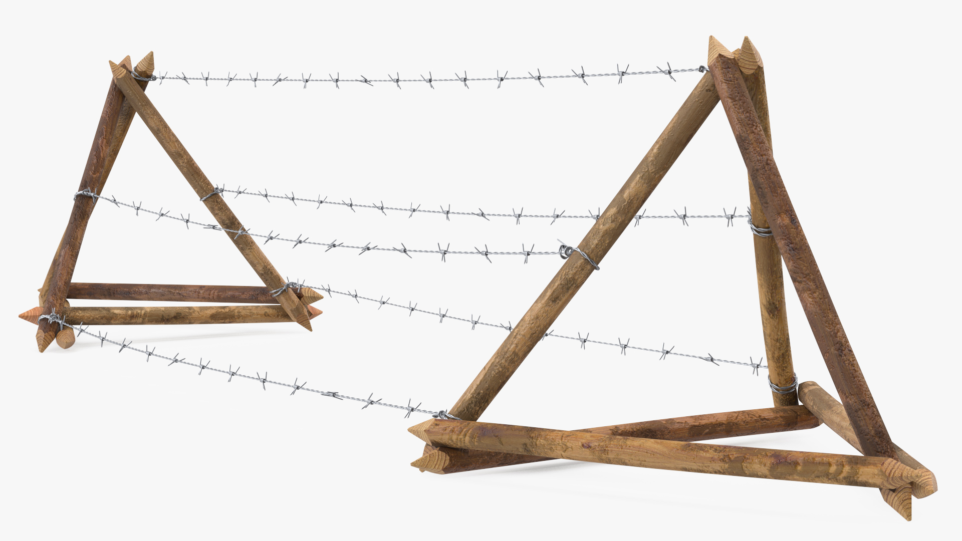 3D model Lapland Barbed Wire Fence