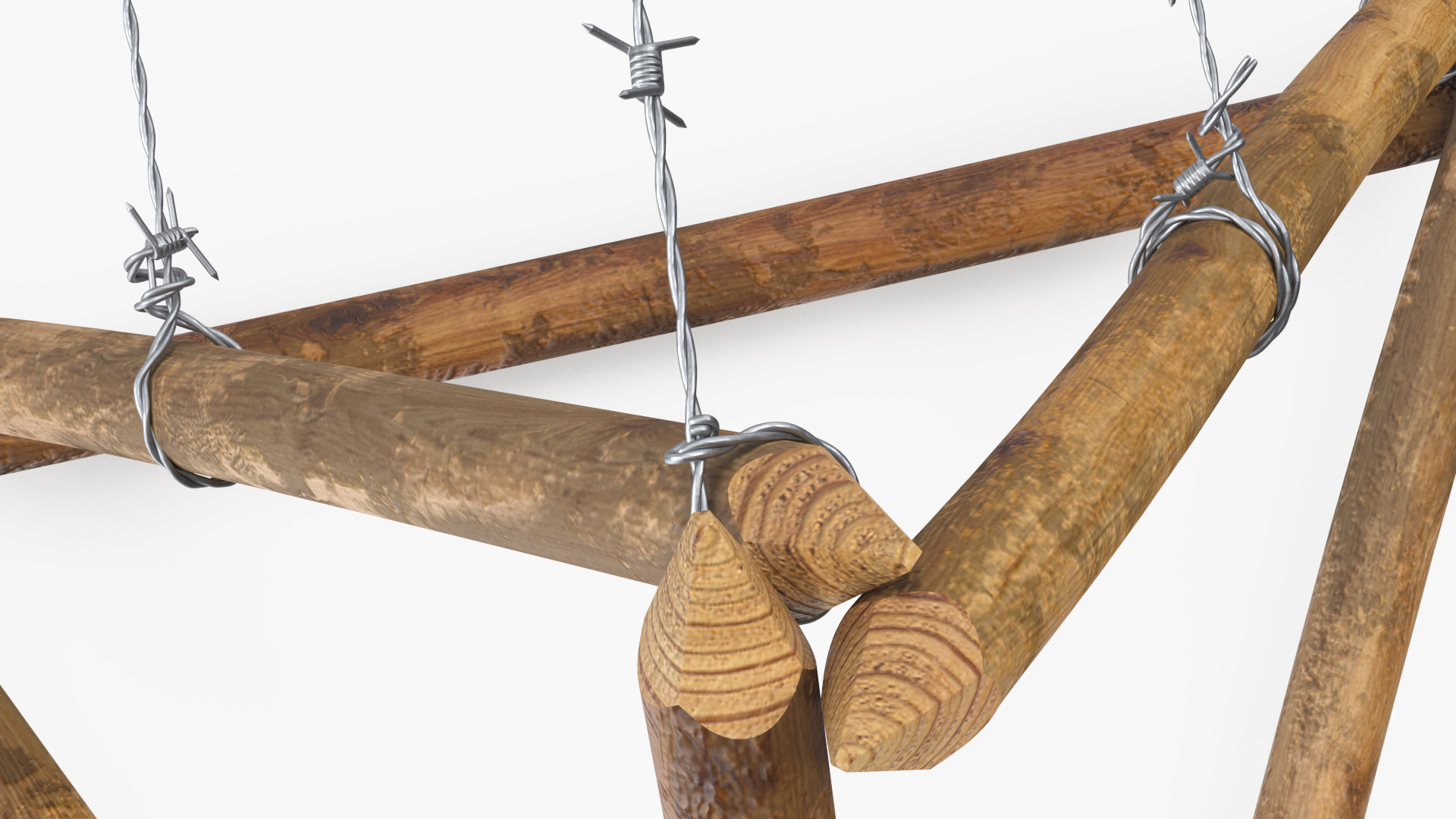3D model Lapland Barbed Wire Fence