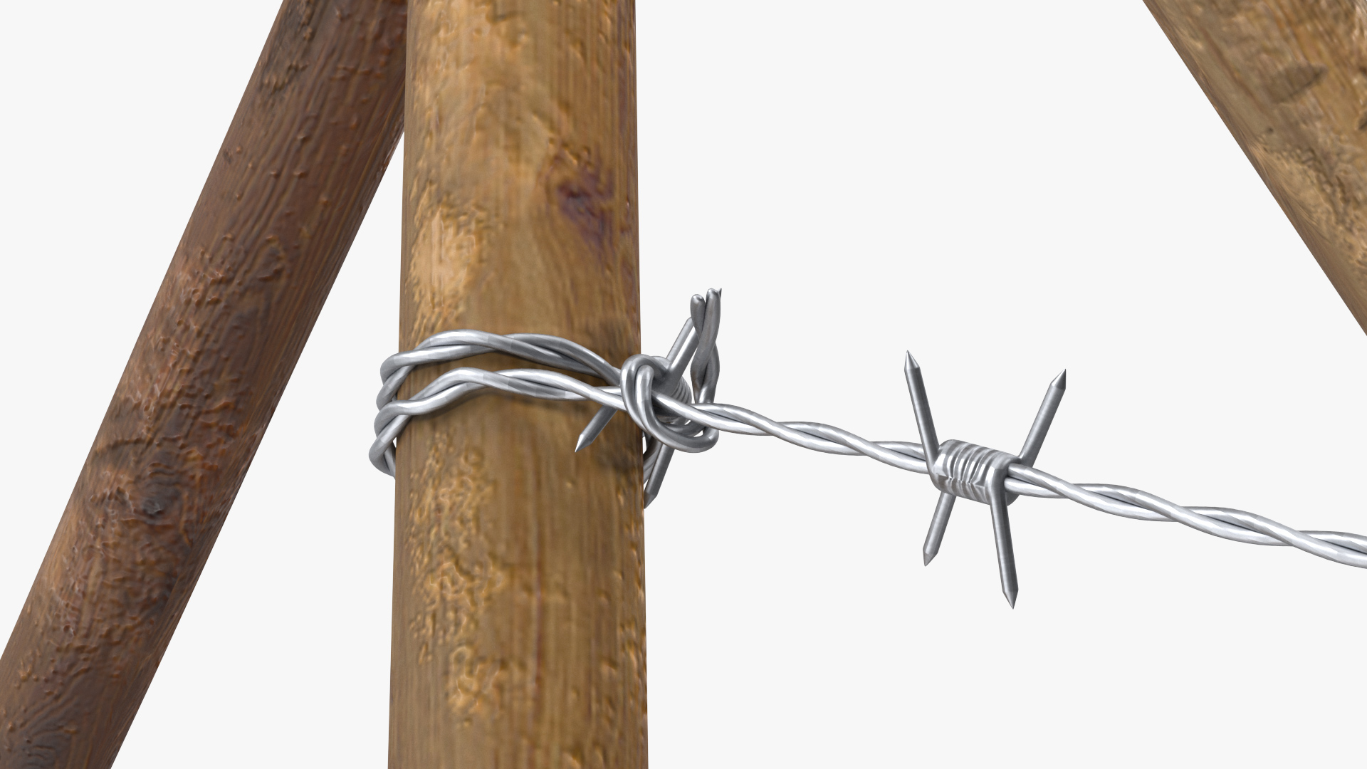 3D model Lapland Barbed Wire Fence