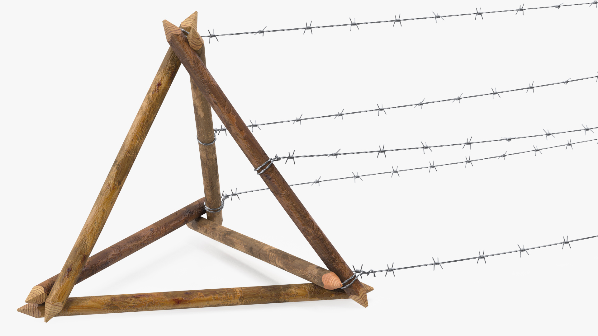 3D model Lapland Barbed Wire Fence