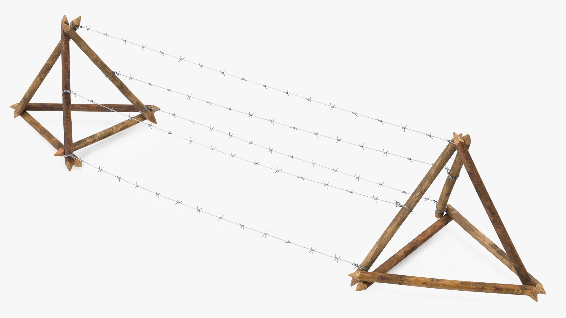3D model Lapland Barbed Wire Fence