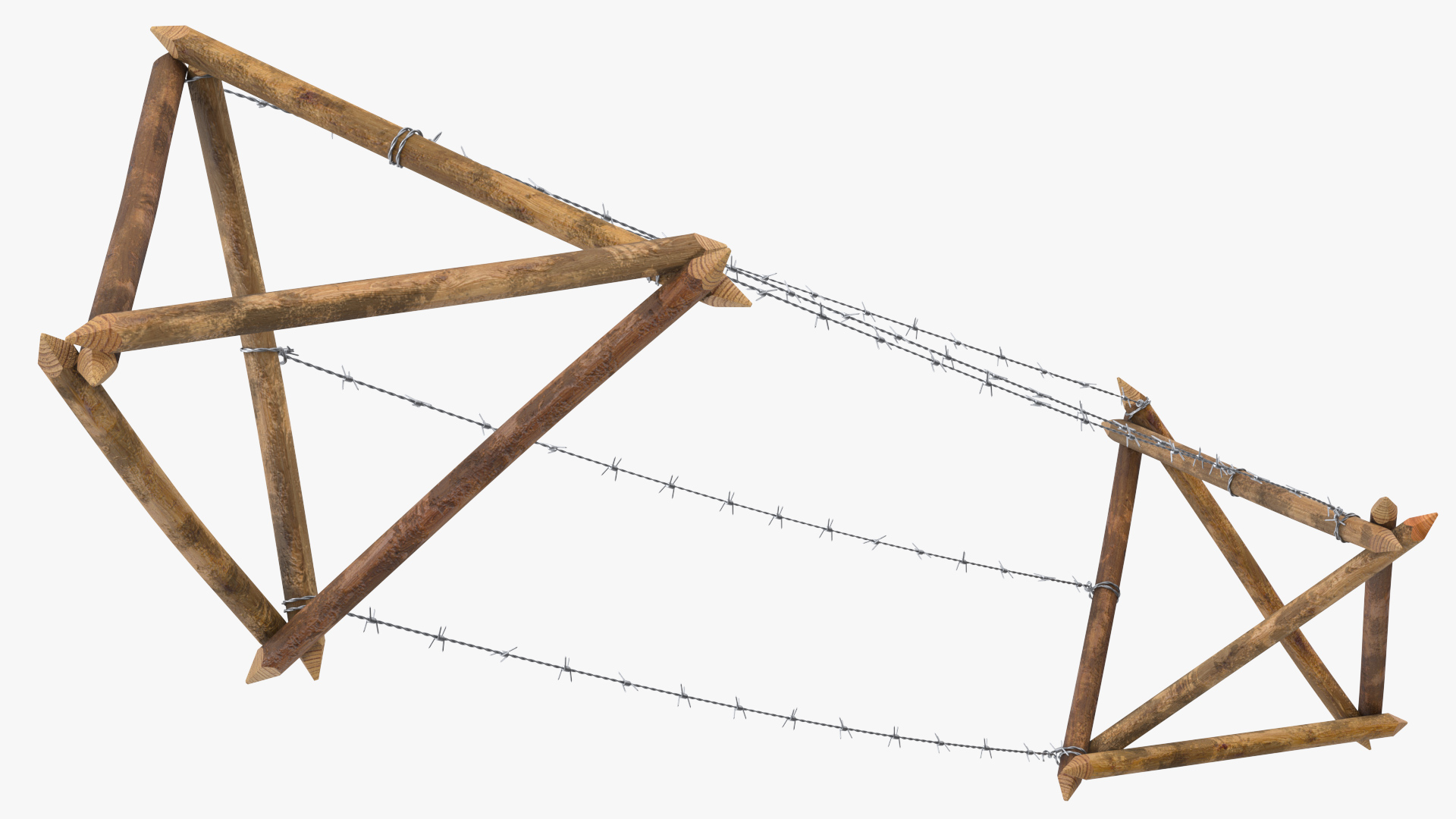 3D model Lapland Barbed Wire Fence