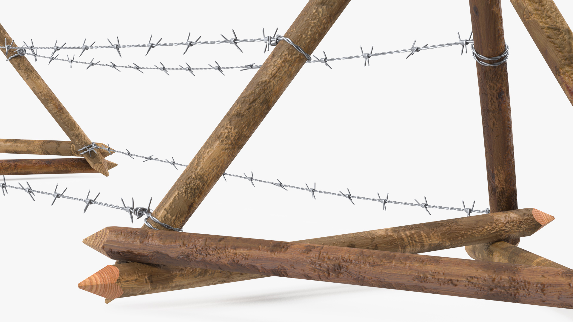 3D model Lapland Barbed Wire Fence