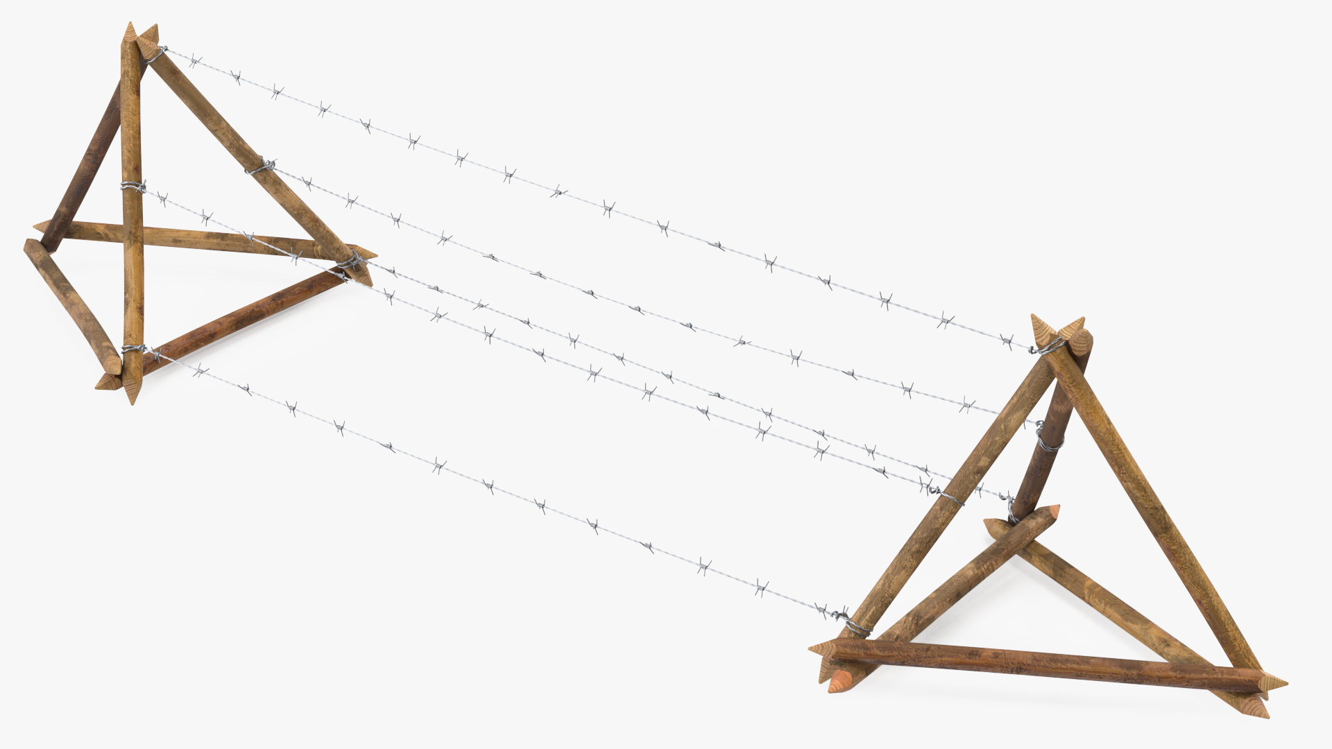3D model Lapland Barbed Wire Fence