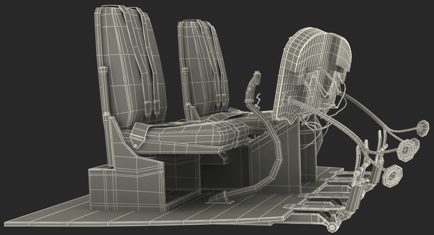 Heavy Helicopter Cockpit 3D model