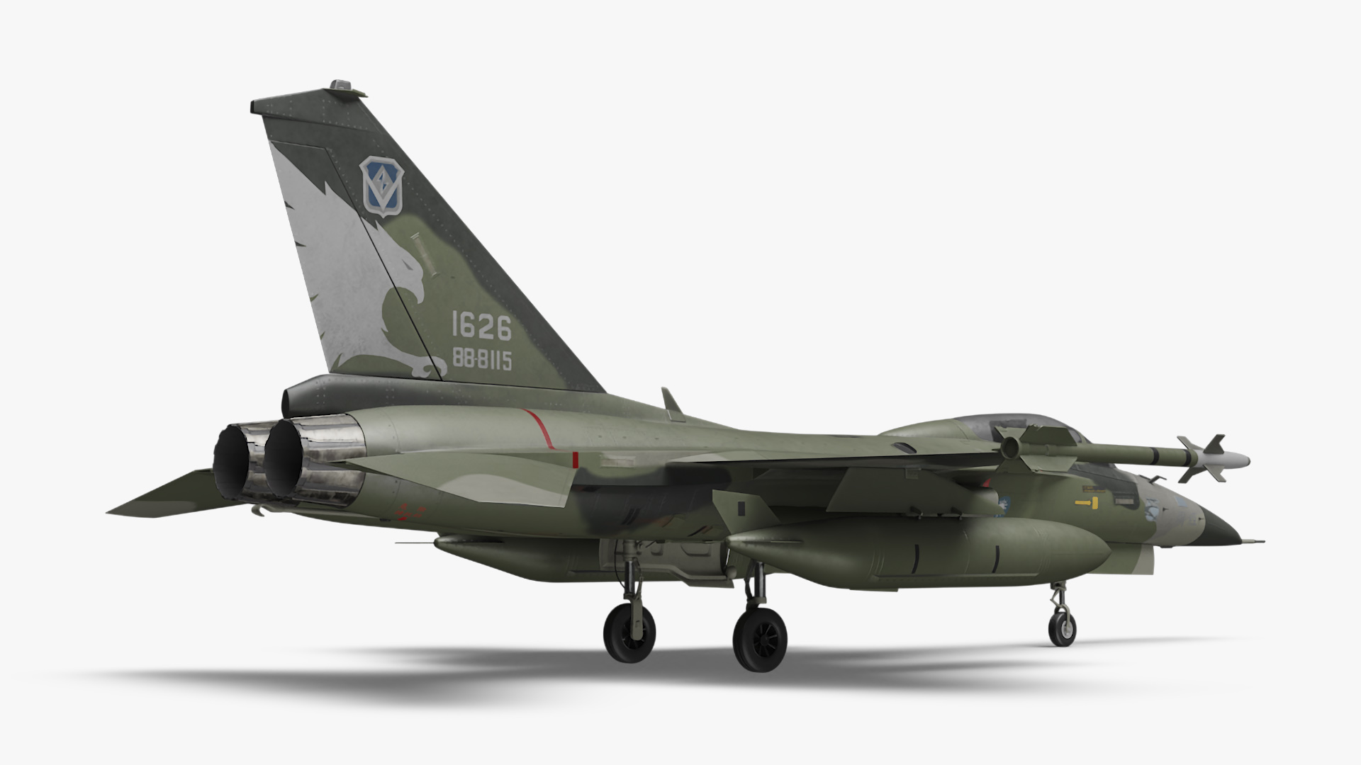 AIDC F-CK-1 Ching-Kuo Fighter Jet Green 3D model