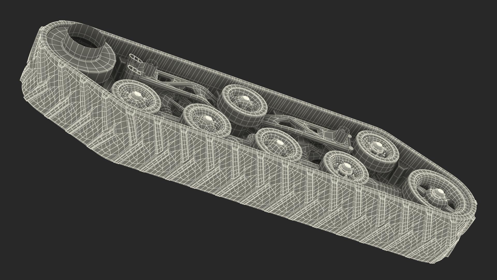 3D model Snowy Arctic Engine Track