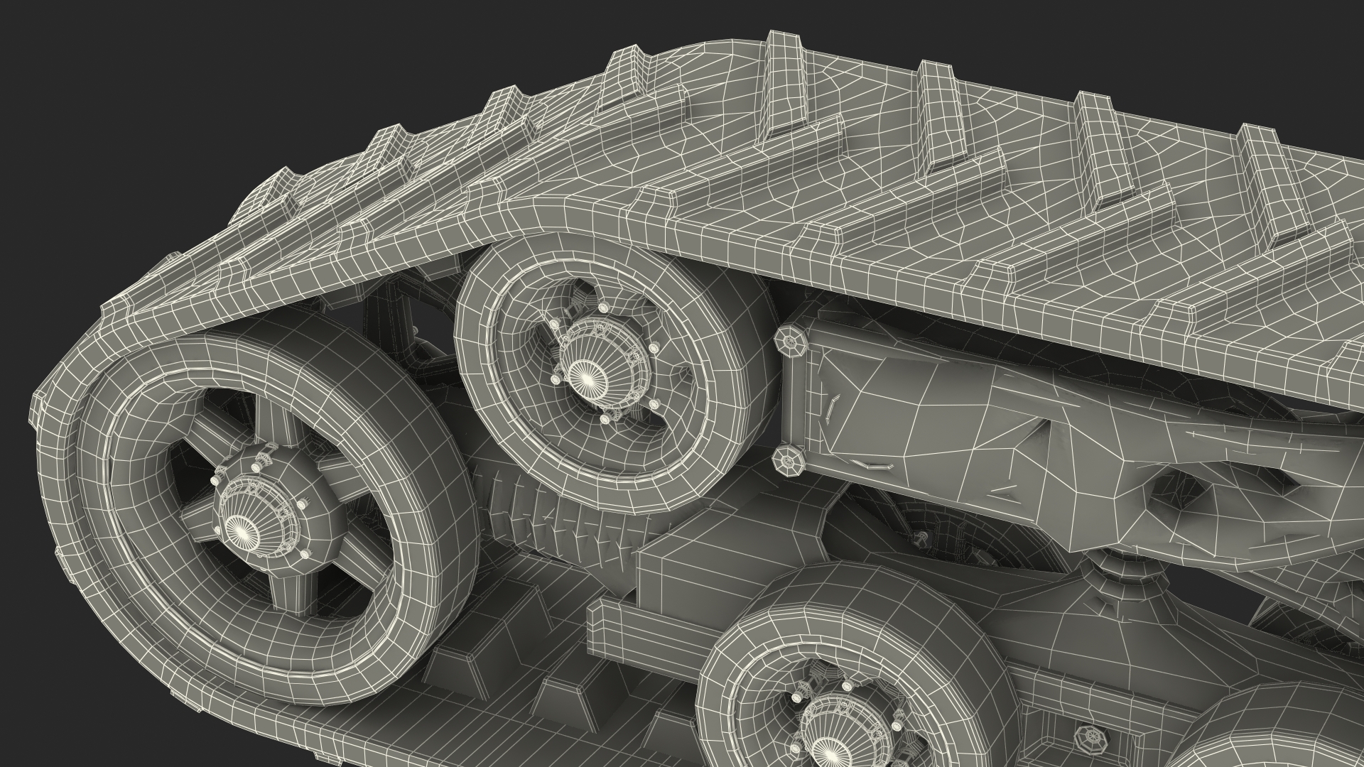 3D model Snowy Arctic Engine Track