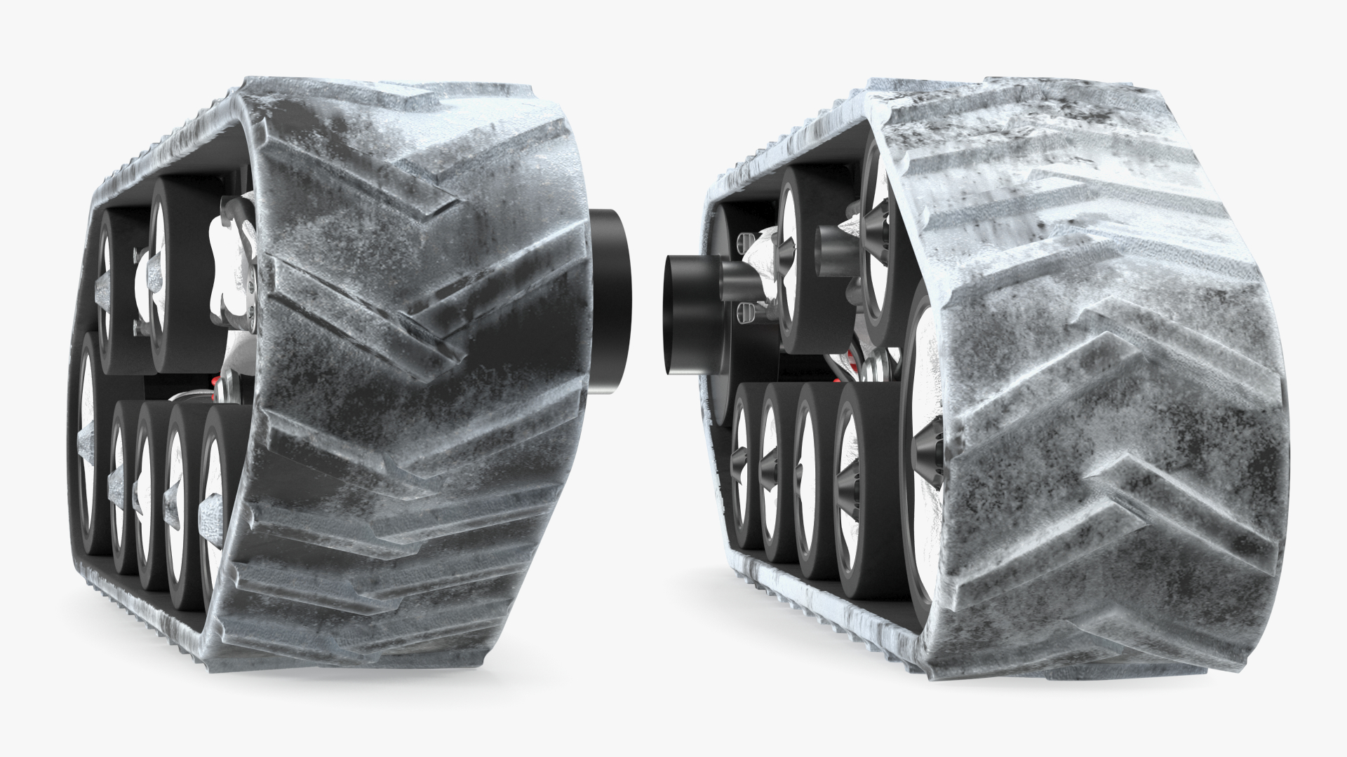 3D model Snowy Arctic Engine Track