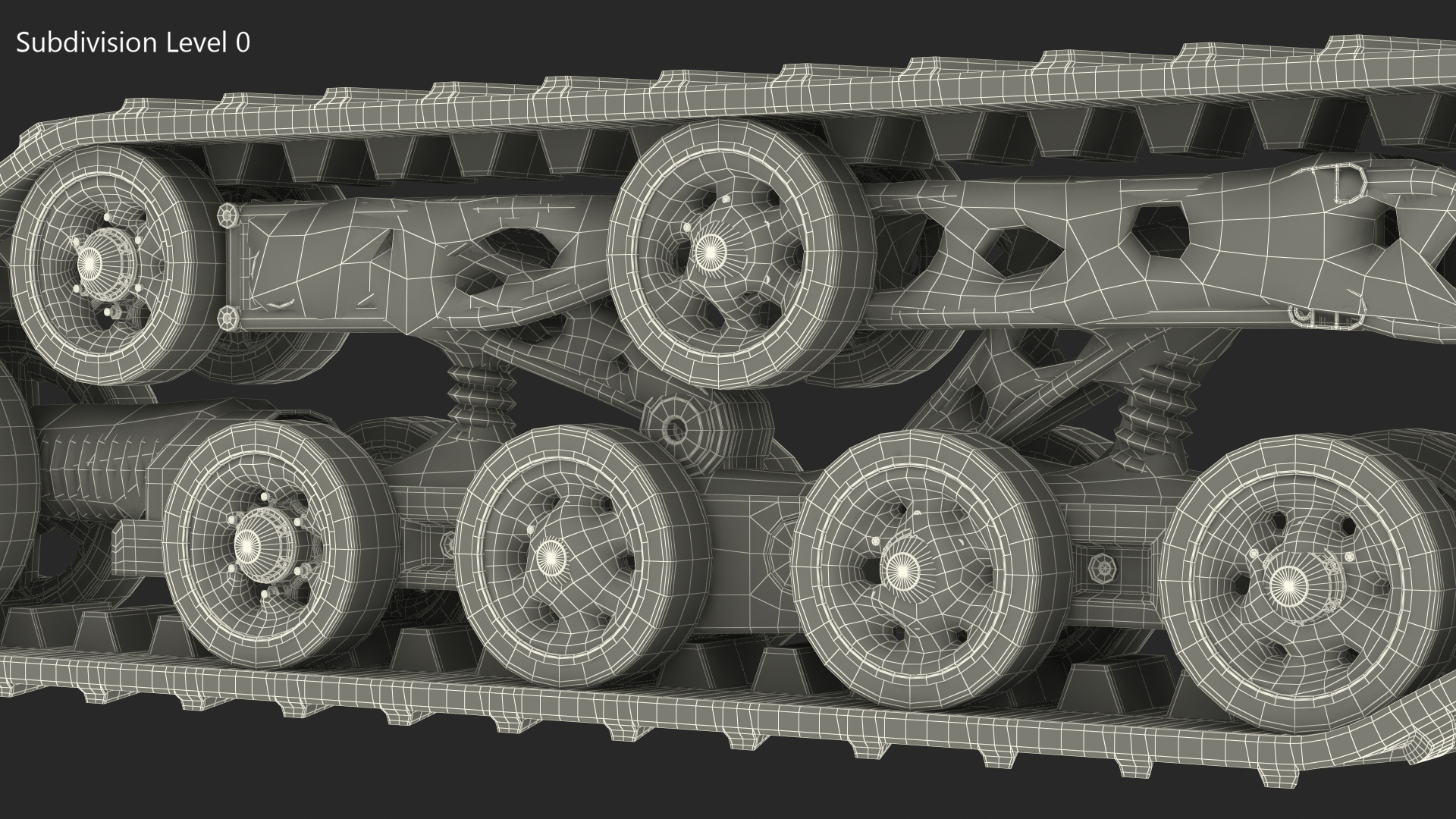 3D model Snowy Arctic Engine Track