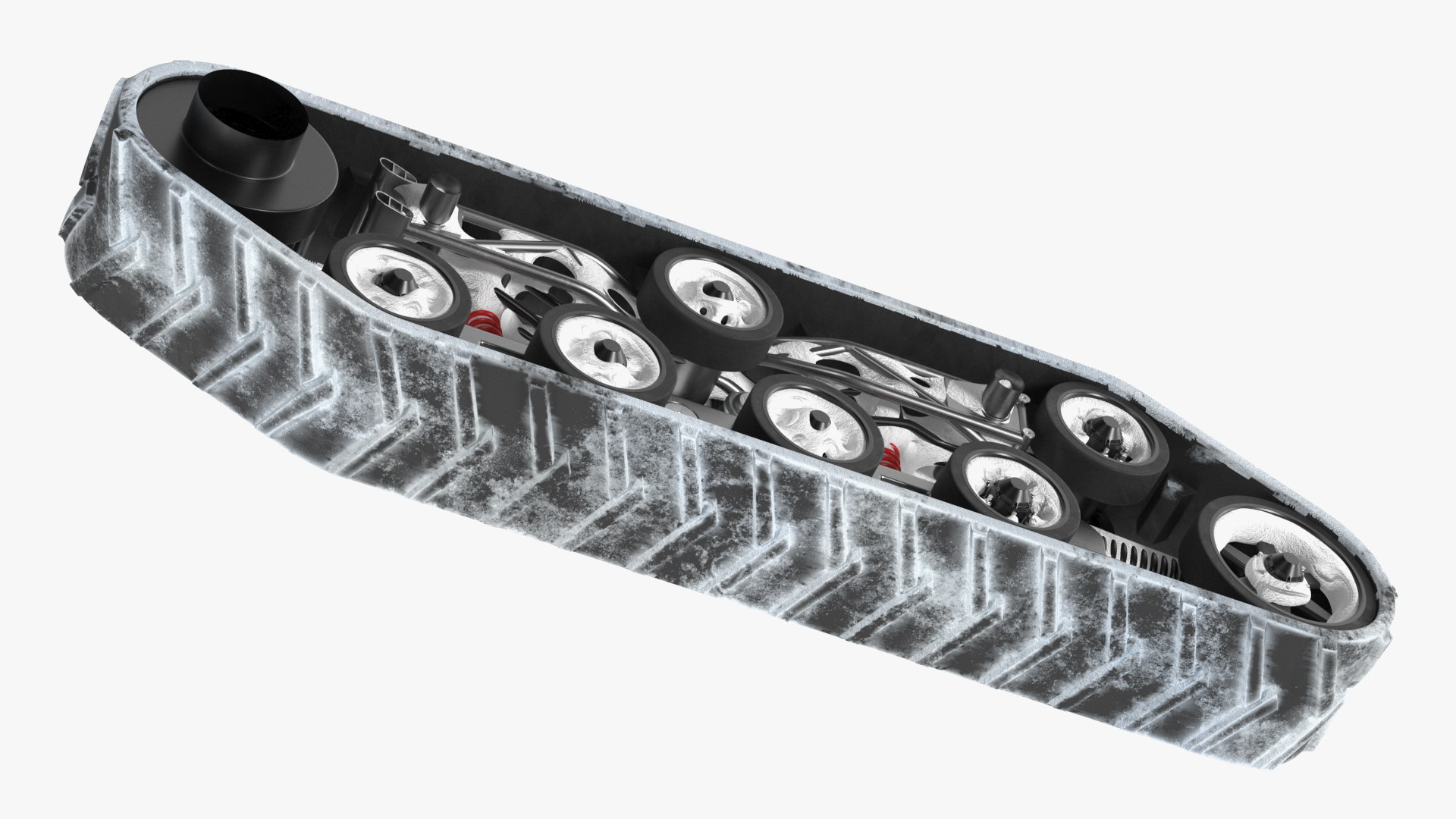 3D model Snowy Arctic Engine Track