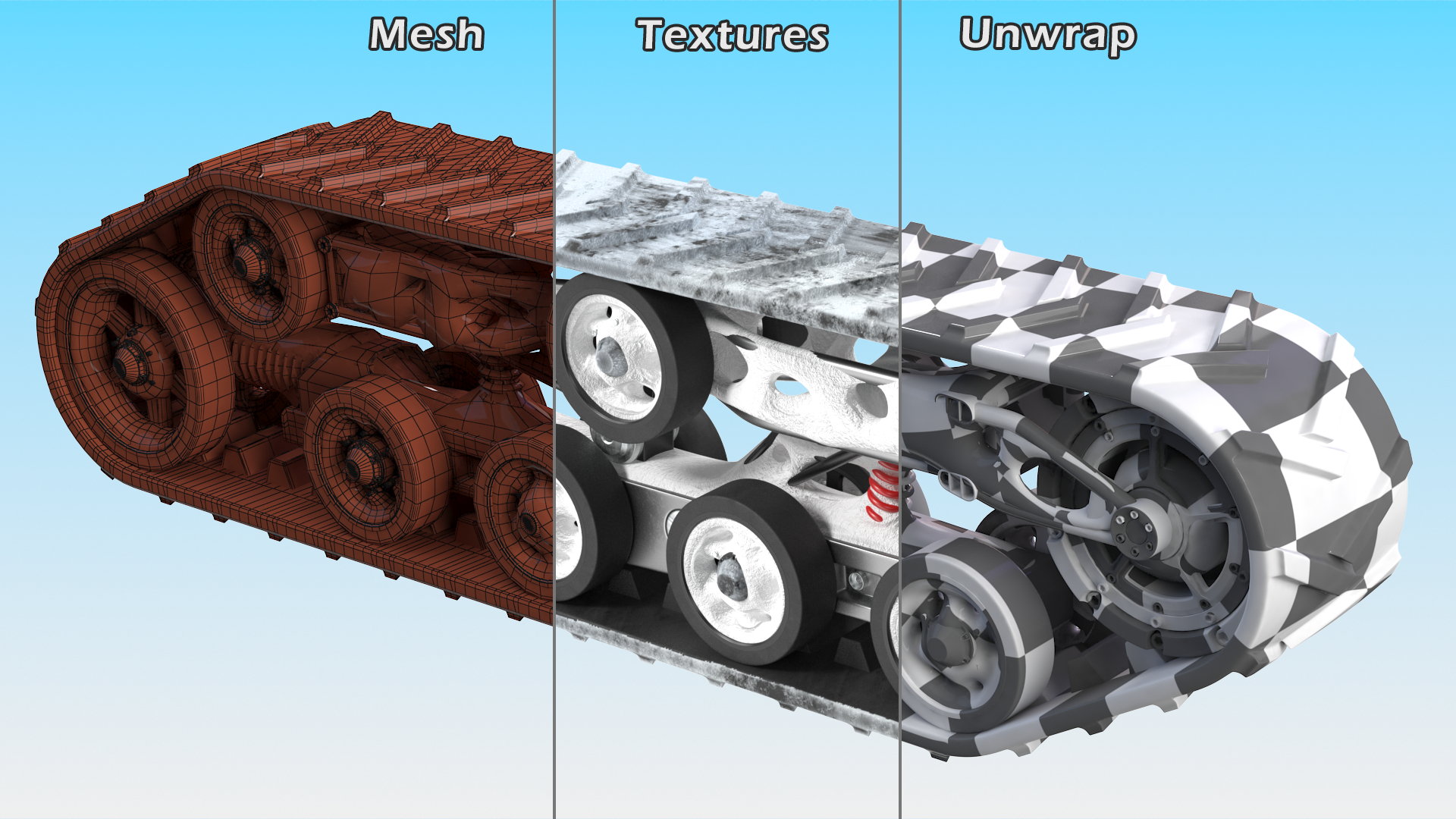 3D model Snowy Arctic Engine Track