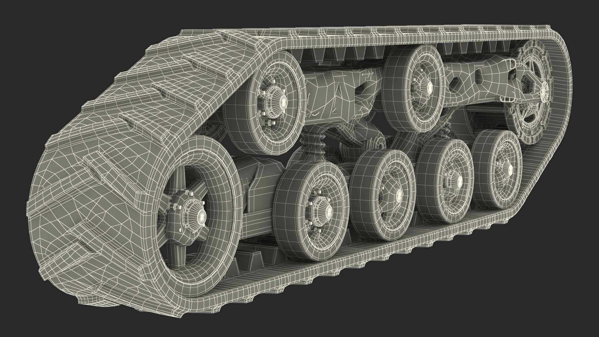 3D model Snowy Arctic Engine Track