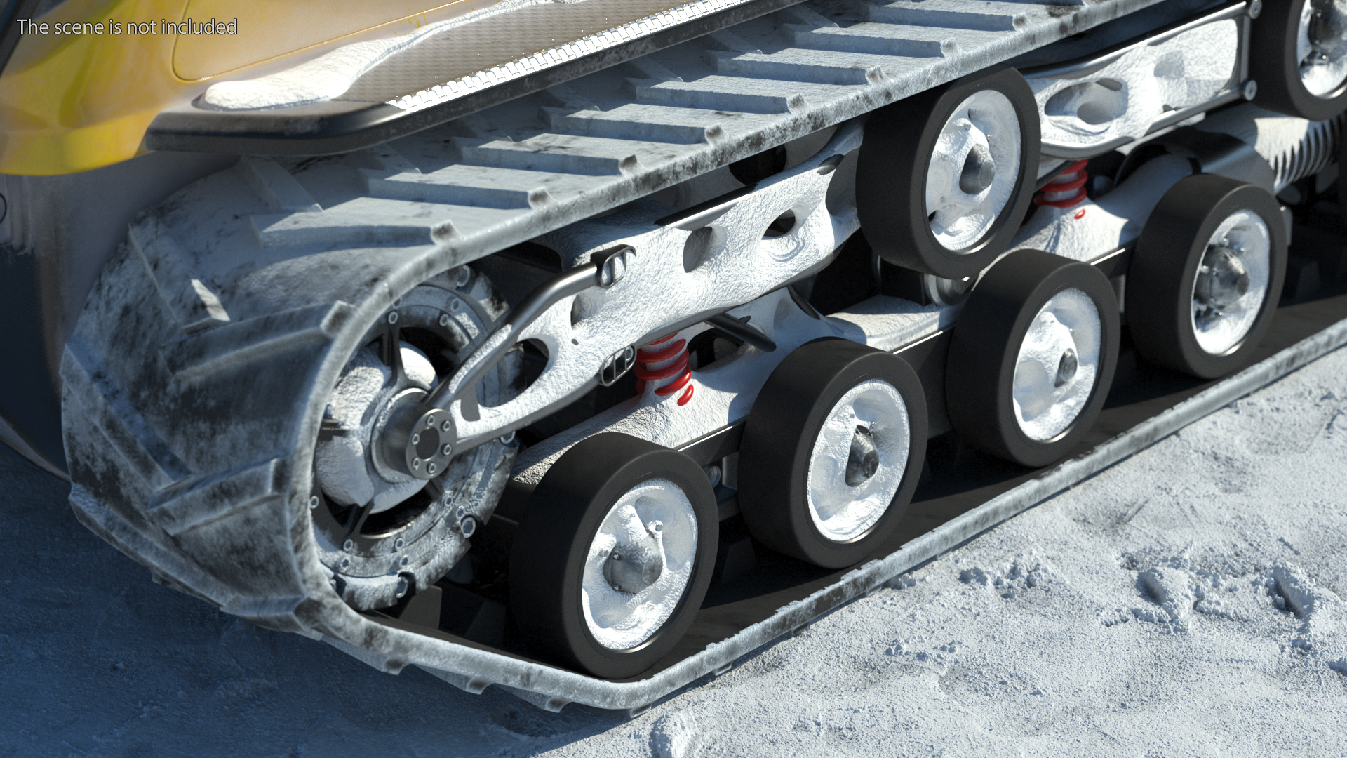 3D model Snowy Arctic Engine Track