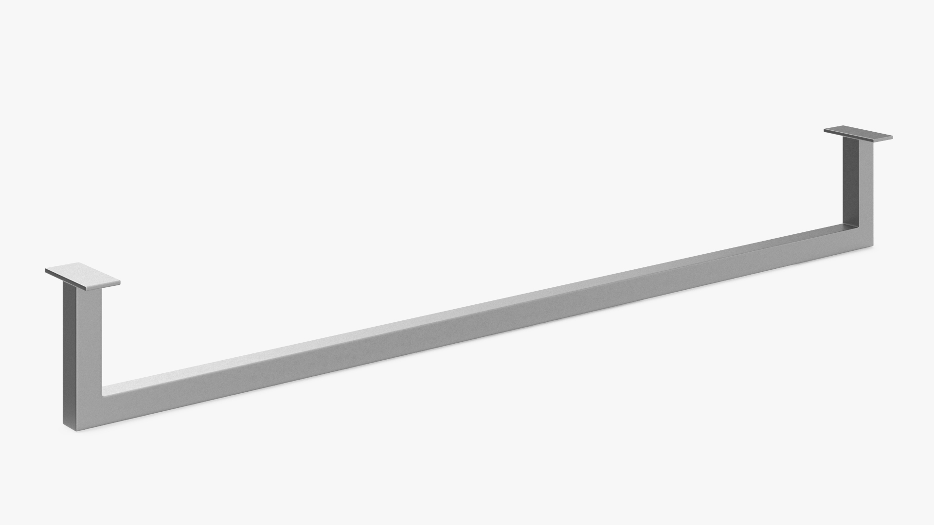 3D model Wall Mounted Cloth Rack Silver