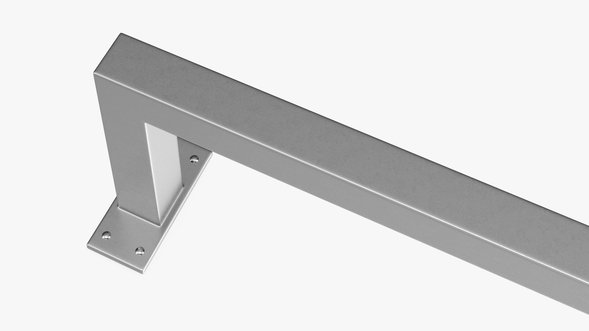 3D model Wall Mounted Cloth Rack Silver