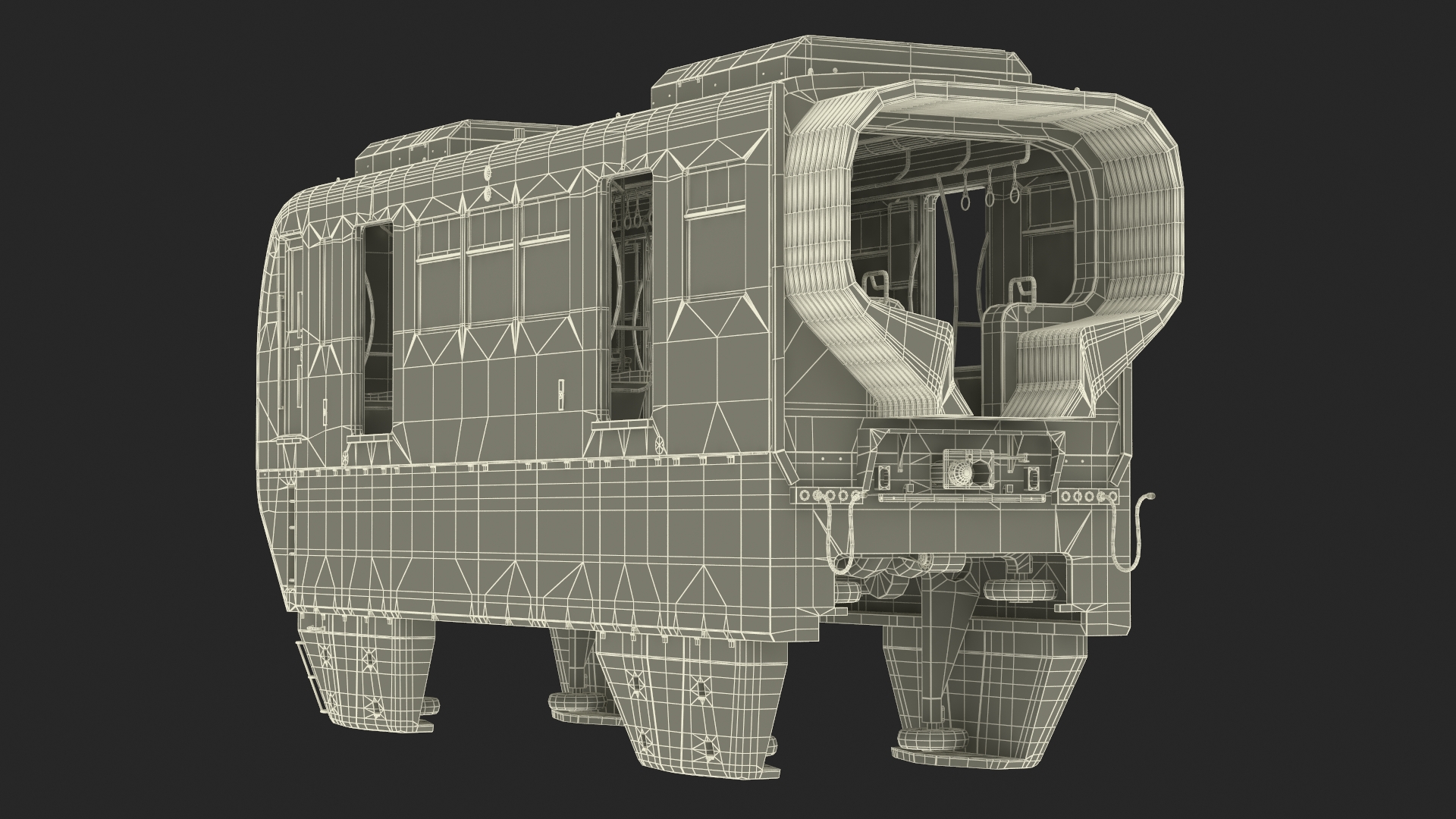 3D model Chongqing Monorail Train Head Car Rigged