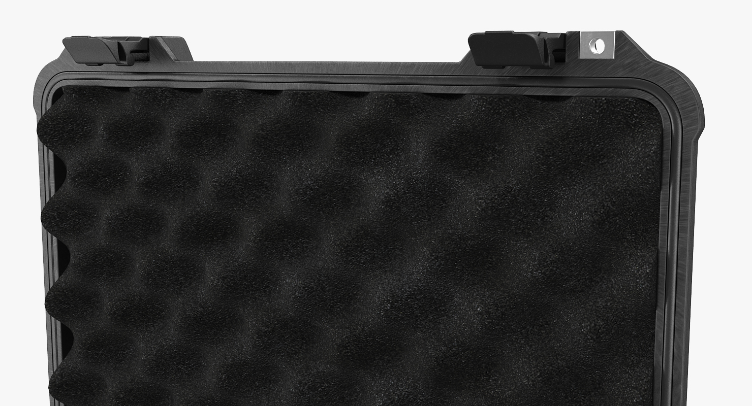 3D Black Pelican Case with Foam model