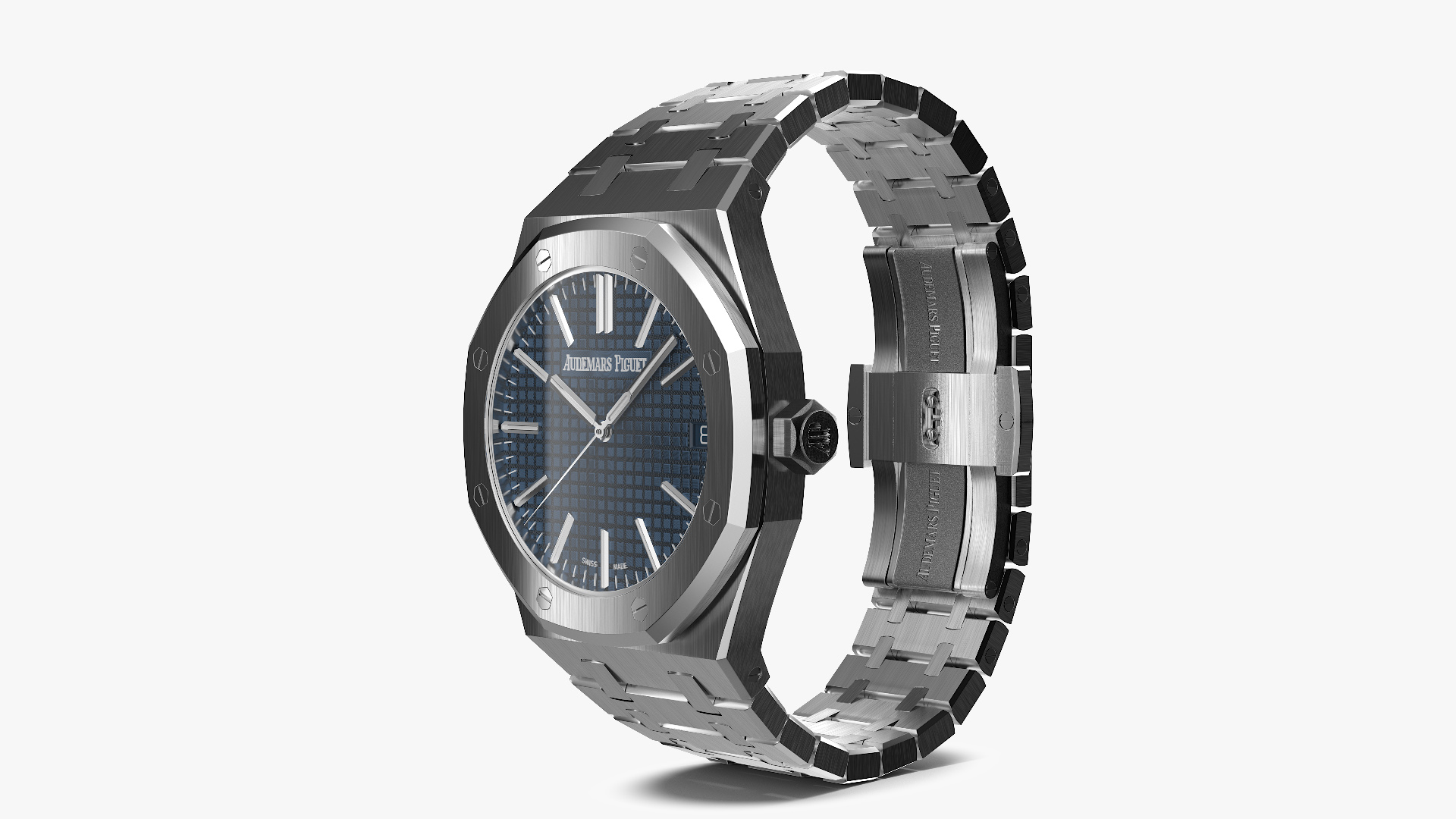 3D model Audemars Piguet Royal Oak Bleu Nuit Nuage 50 White Gold