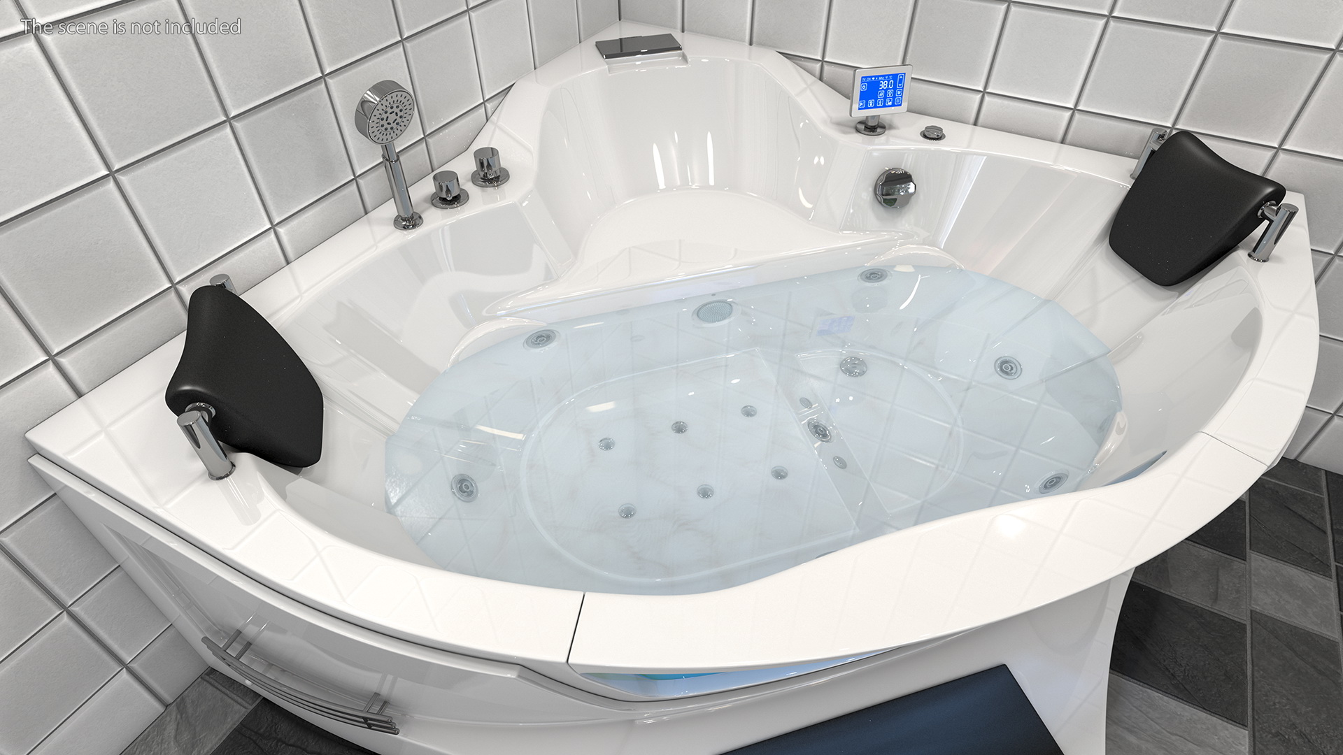 ARIEL Whirlpool Bathtub with Air Bubble Jets 3D model