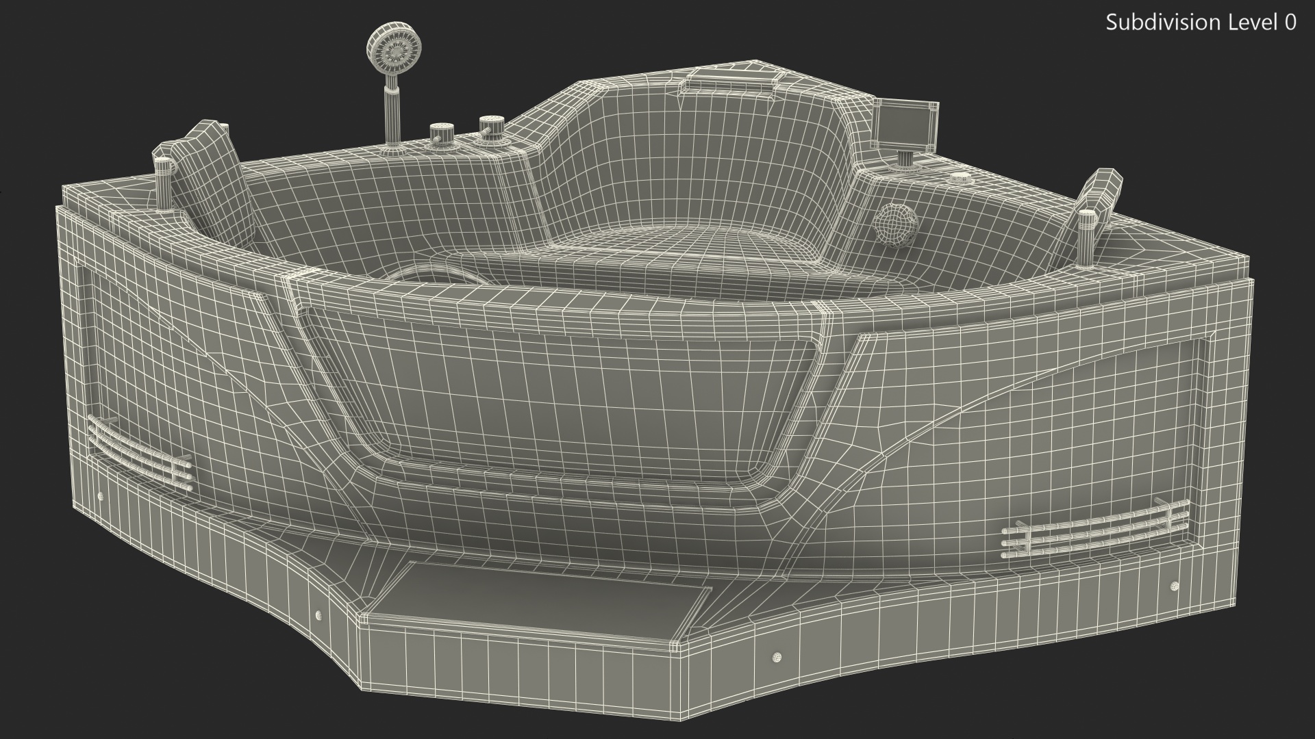 ARIEL Whirlpool Bathtub with Air Bubble Jets 3D model