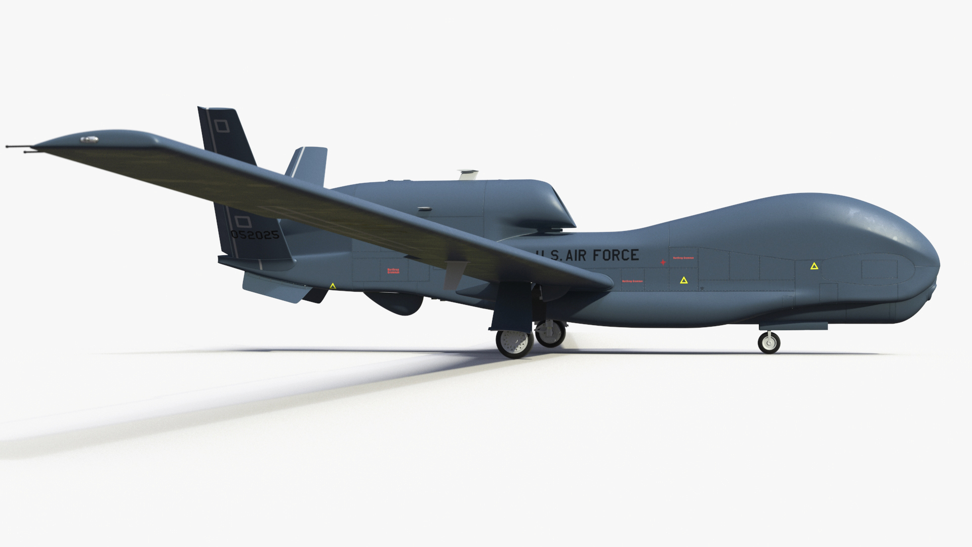 Drone RQ-4 Global Hawk Rigged 3D model