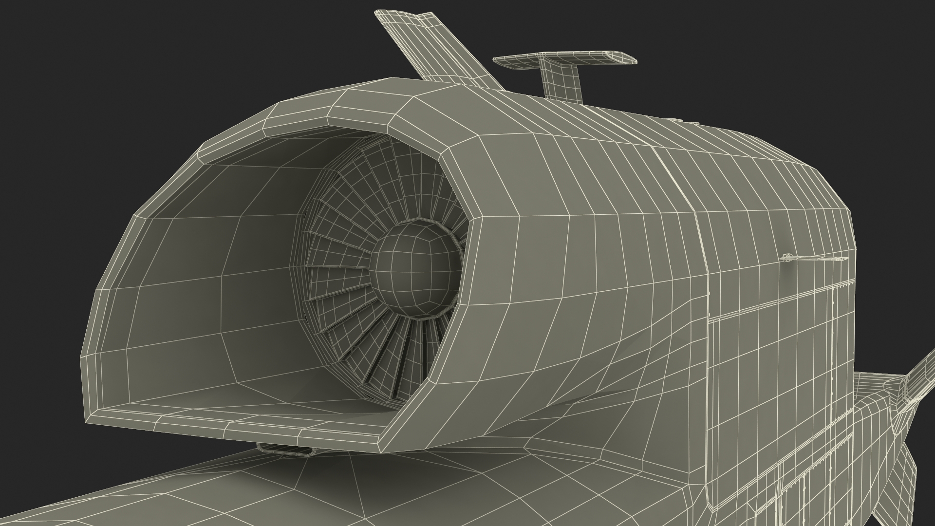 Drone RQ-4 Global Hawk Rigged 3D model