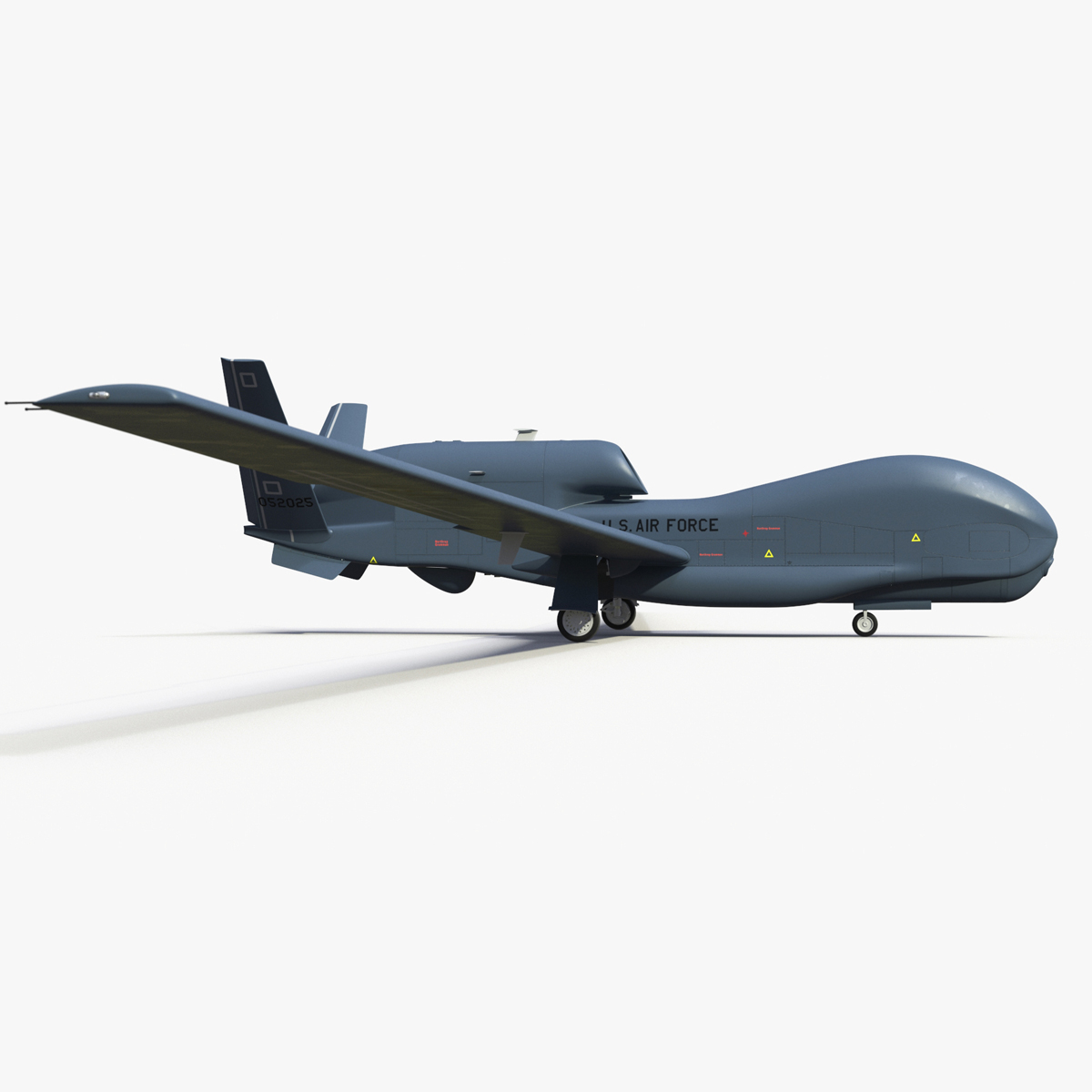 Drone RQ-4 Global Hawk Rigged 3D model
