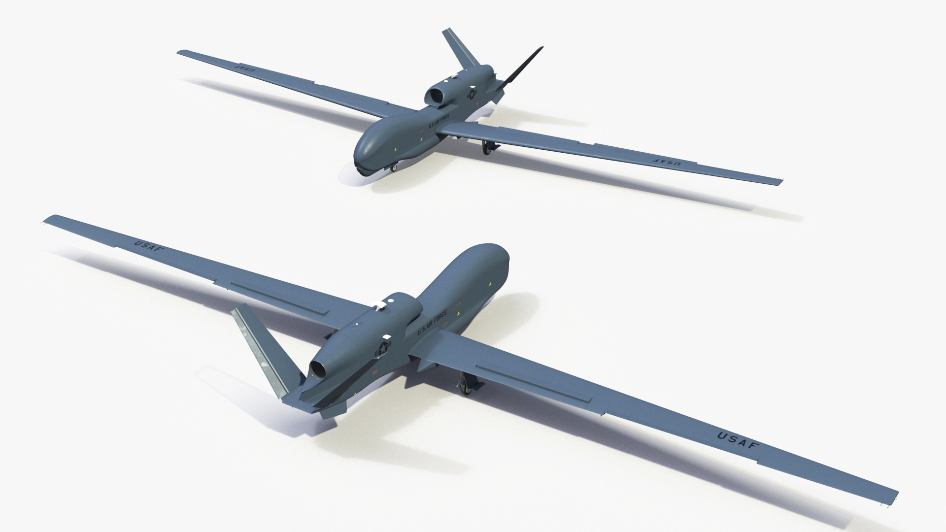 Drone RQ-4 Global Hawk Rigged 3D model