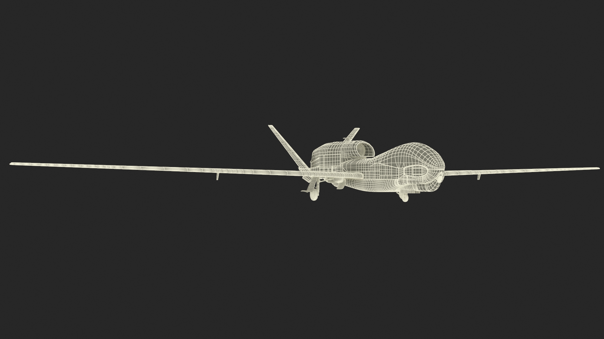 Drone RQ-4 Global Hawk Rigged 3D model